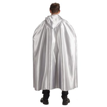 Lipta TDP Kostüm Umhang mit Kapuze in Silber für Erwachsene