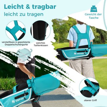 COSTWAY Golfschläger + Golfbag, 4-tlg., COSTWAY Kindergolf, Rechtshand, für Kinder von 5-7 Jahren