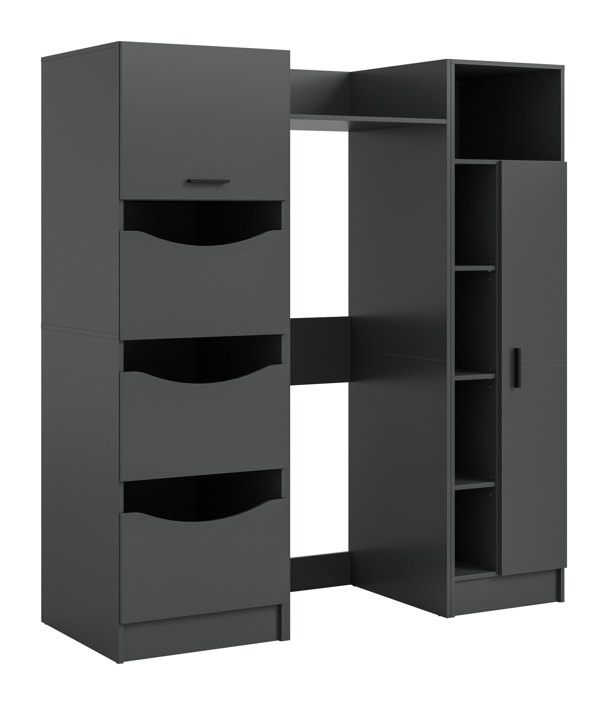 freiraum Waschmaschinenumbauschrank Free in Anthrazit - 176x195x68cm (BxHxT)