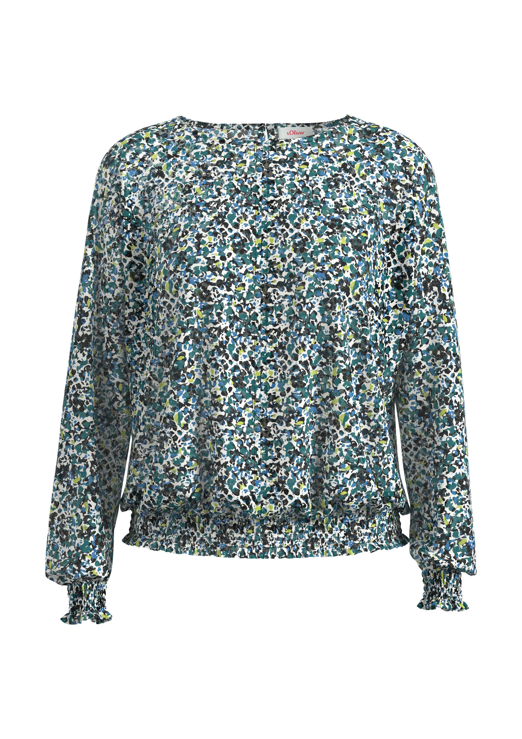 s.Oliver Langarmbluse Bluse Langarmbluse mit All-over-Print günstig online kaufen