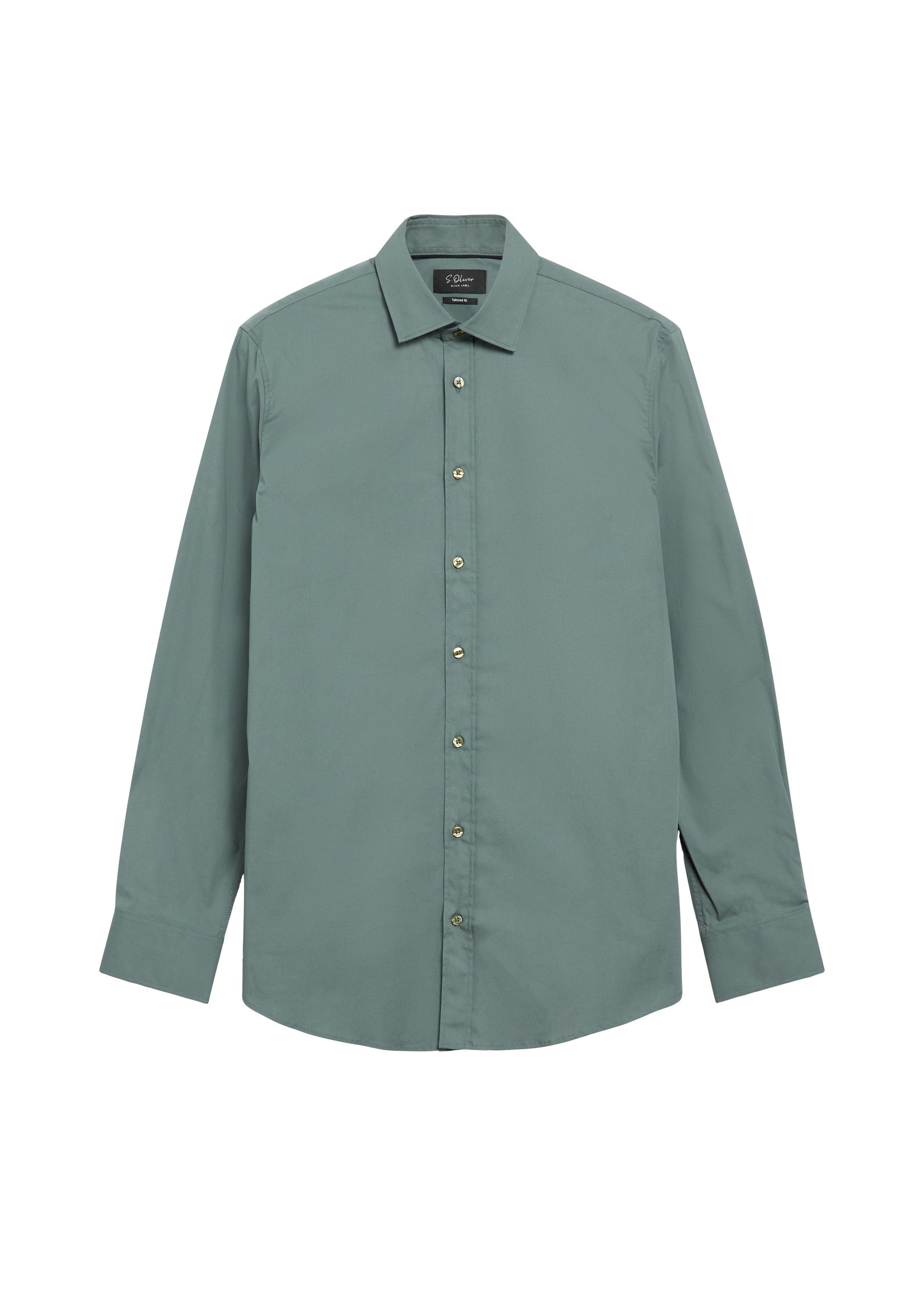 s.Oliver Langarmhemd Hemd Tailored Fit: Hemd aus Baumwollstretch