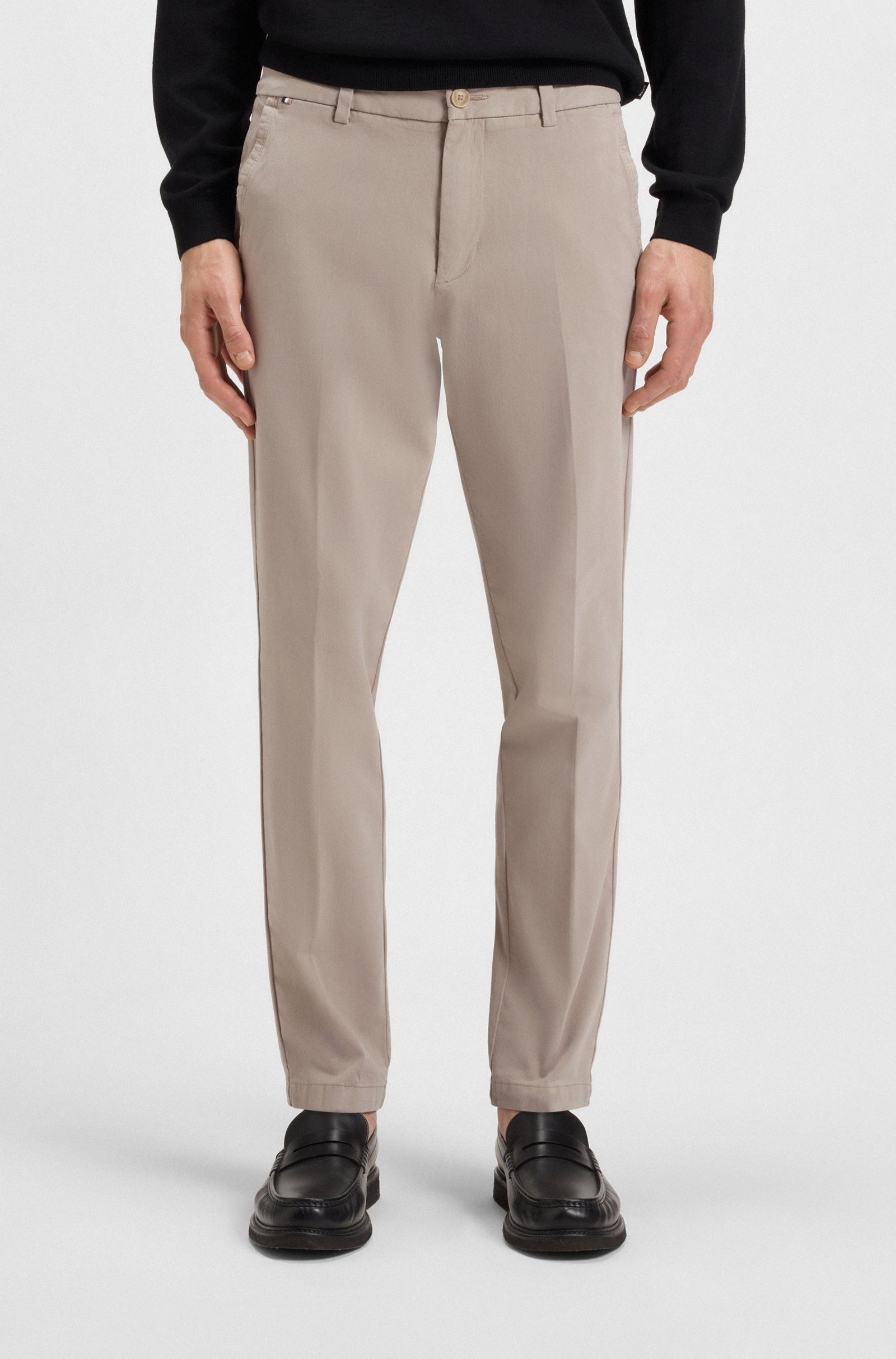 BOSS Stoffhose H-Kaiton1 aus Baumwoll-Twill (1-tlg)