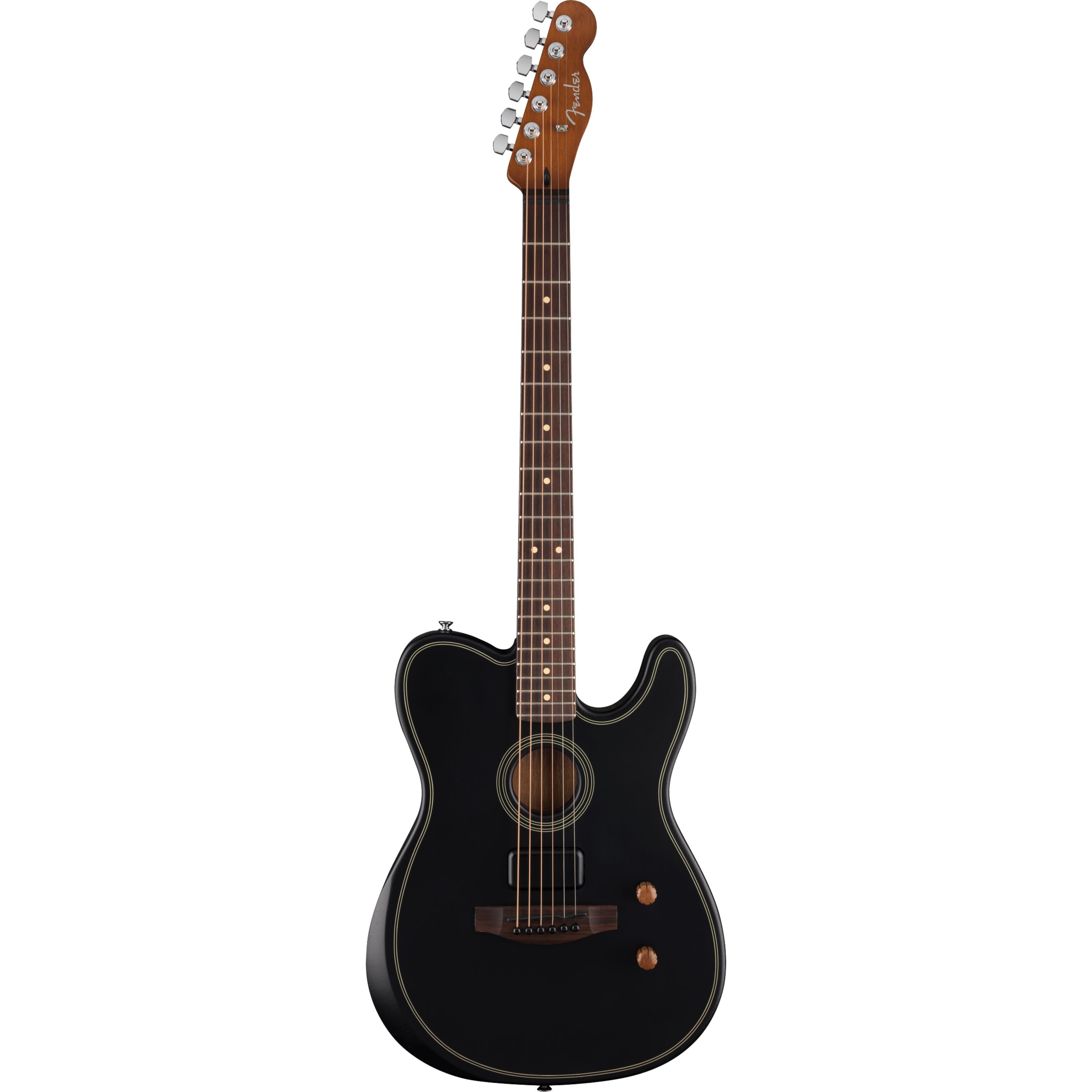 Fender Westerngitarre, Westerngitarren, Andere Bauformen, Acoustasonic Standard Telecaster Black - Westerngitarre