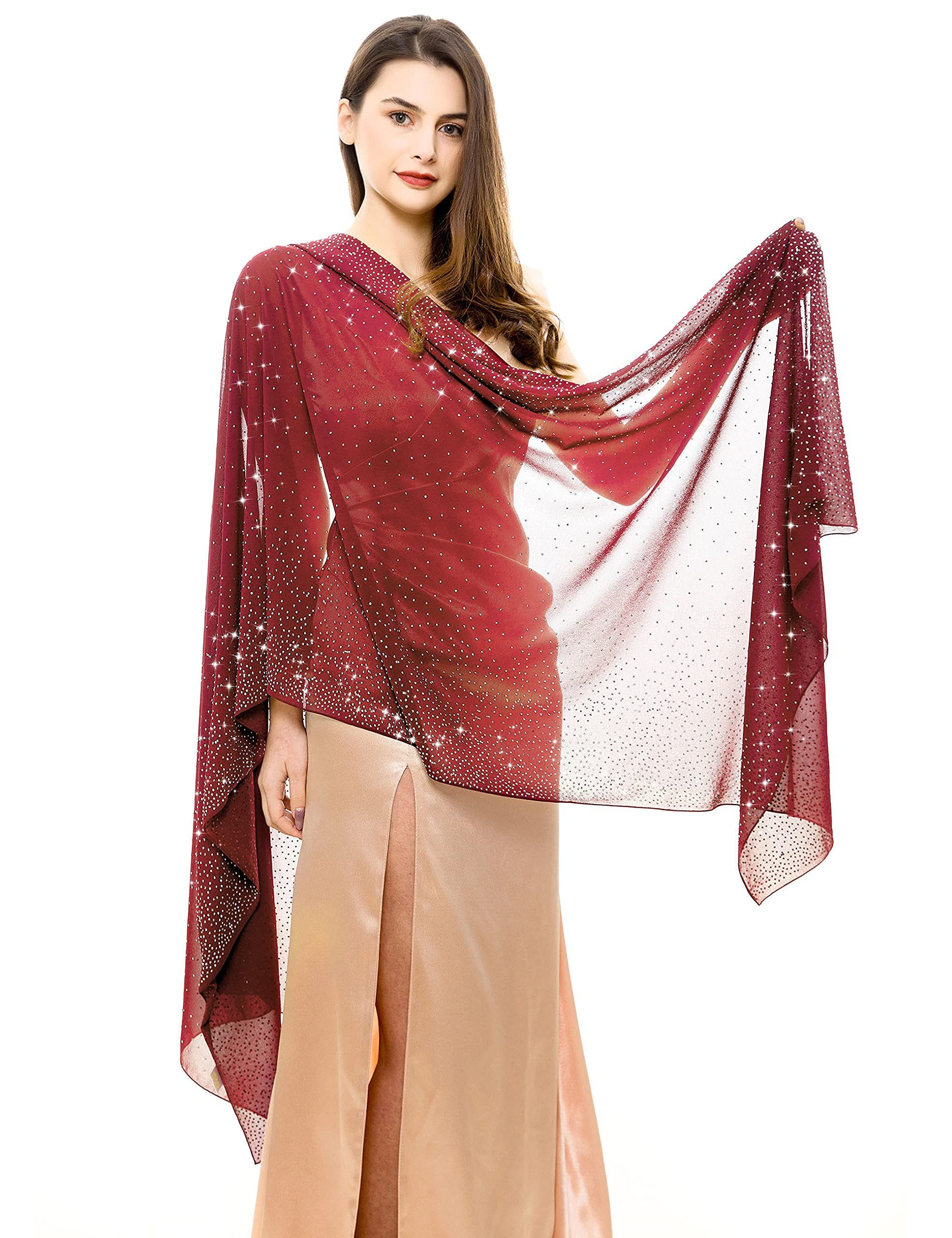 Modeschal Glänzender Modeschal, Damen-Strass-Schal