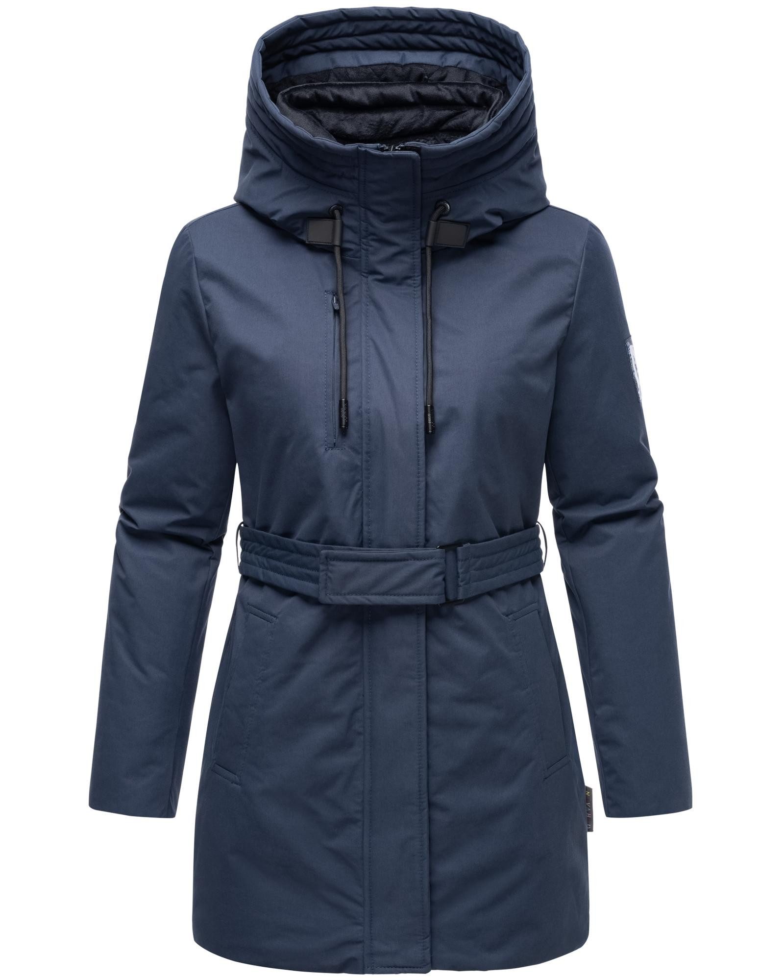 Navahoo Winterjacke Eishauch 14 Damen Winterparka mit Taillengürtel und Fle günstig online kaufen