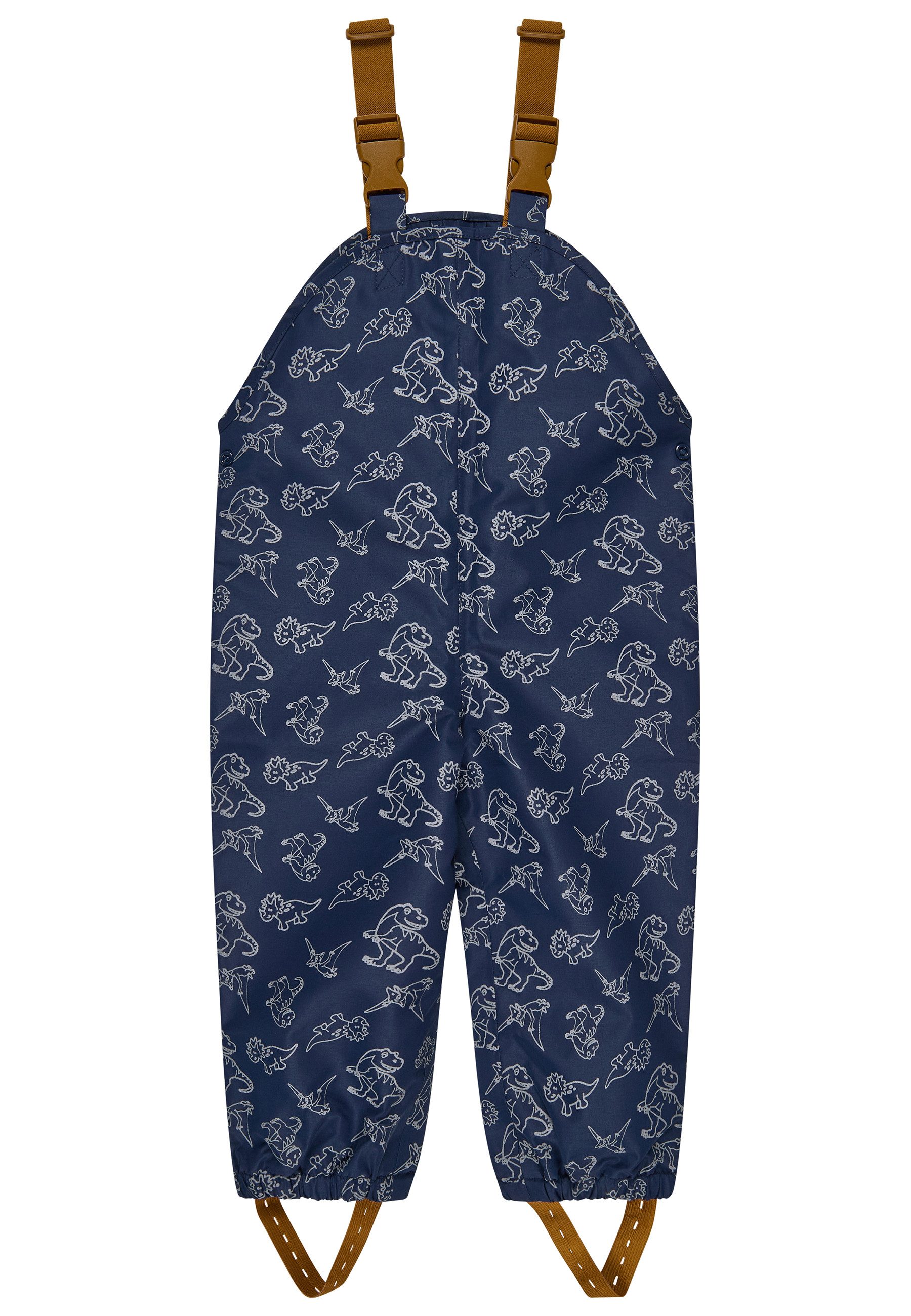 Sterntaler® Regenhose Matschhose gefüttert Dino (1-tlg) Gefütterte Regenhose mit Reflexdruck und verstellbaren Trägern