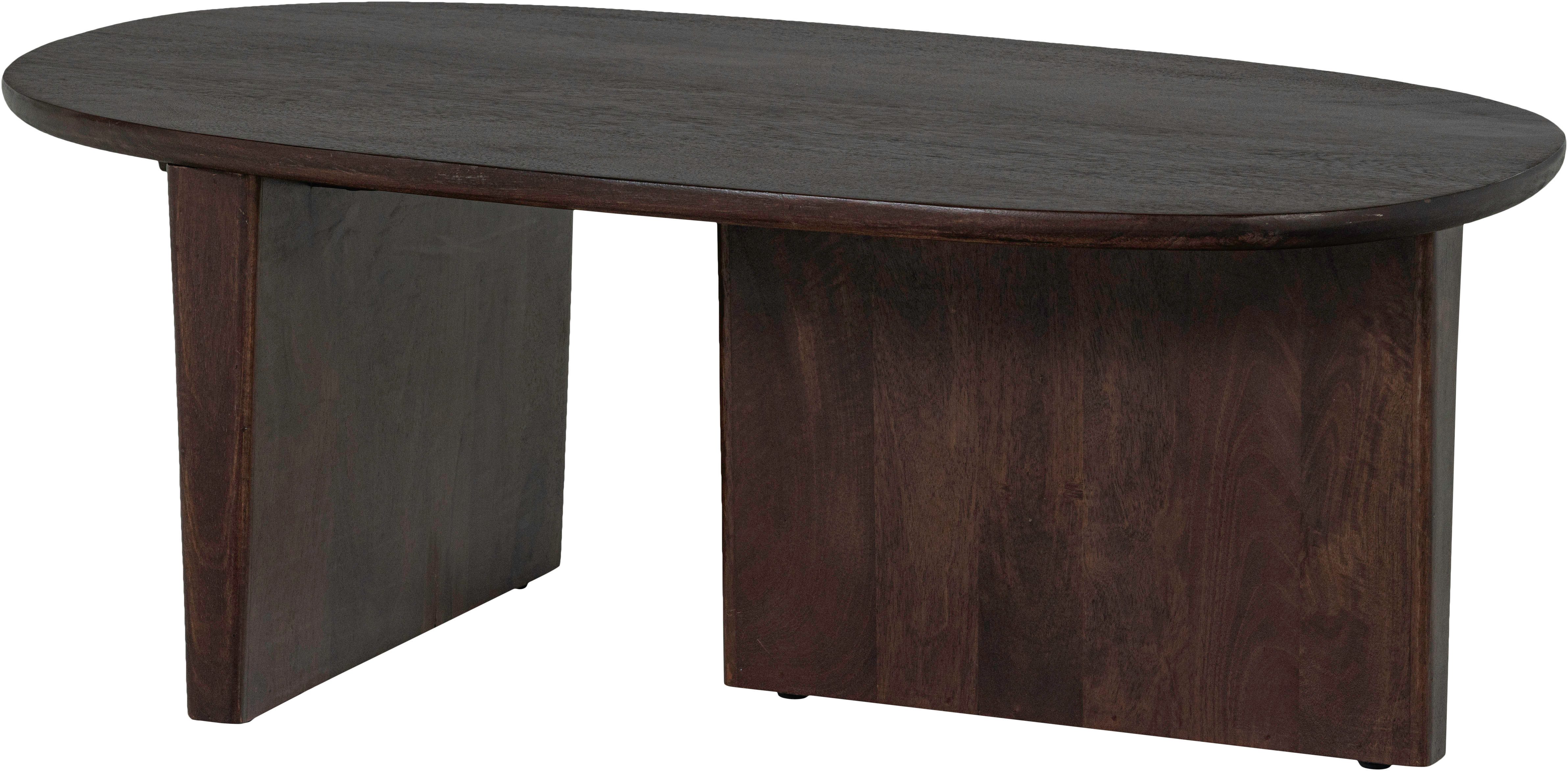 WOOOD Couchtisch Seam mit Massivmangoholz und organischem Beindesign 110x60x40 cm, Tischblattdicke 2,5 cm, konische Beine von 7 cm, Tragkraft 40 kg