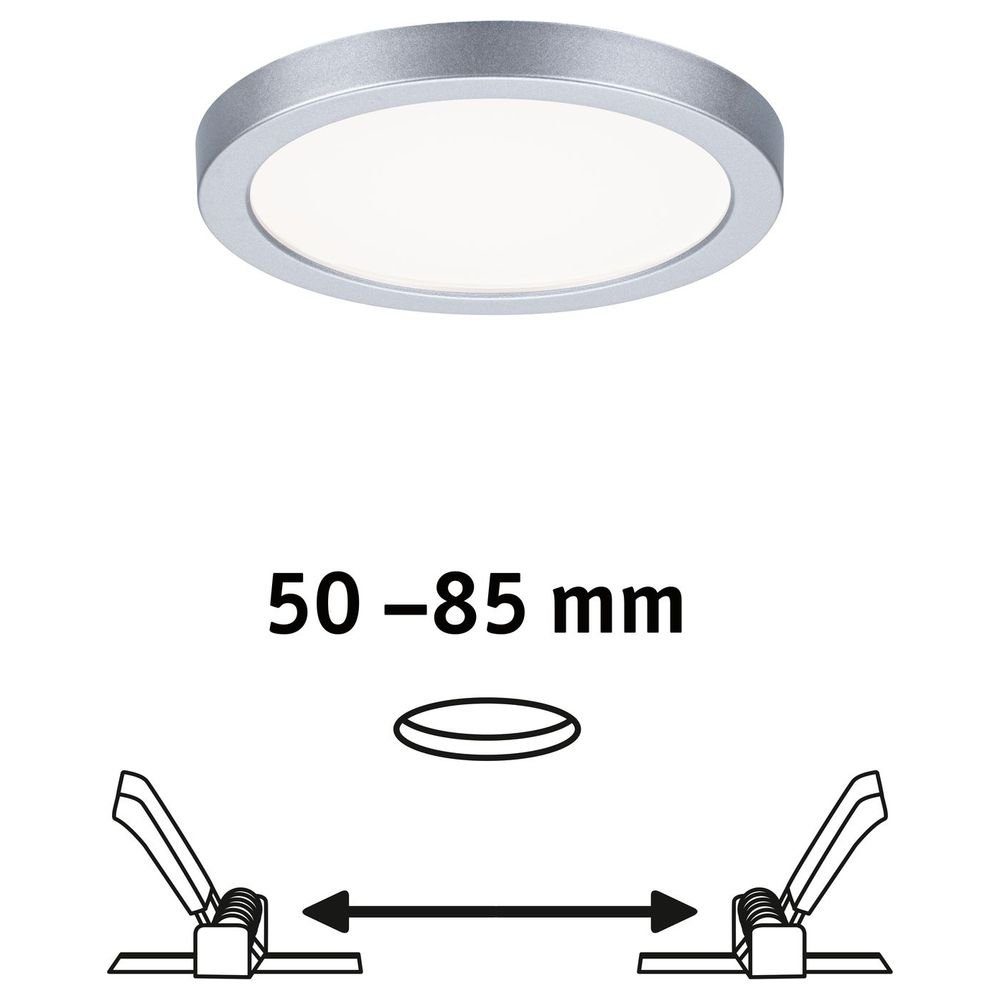 Paulmann LED Einbauleuchte LED 6,5W Areo verbaut, in LED, neutralwe, IP44 Leuchtmittel 4000, Deckenleuchte keine Einbaustrahler, enthalten: Chrom-matt fest Angabe, Ja, Einbauleuchte 550lm Varifit
