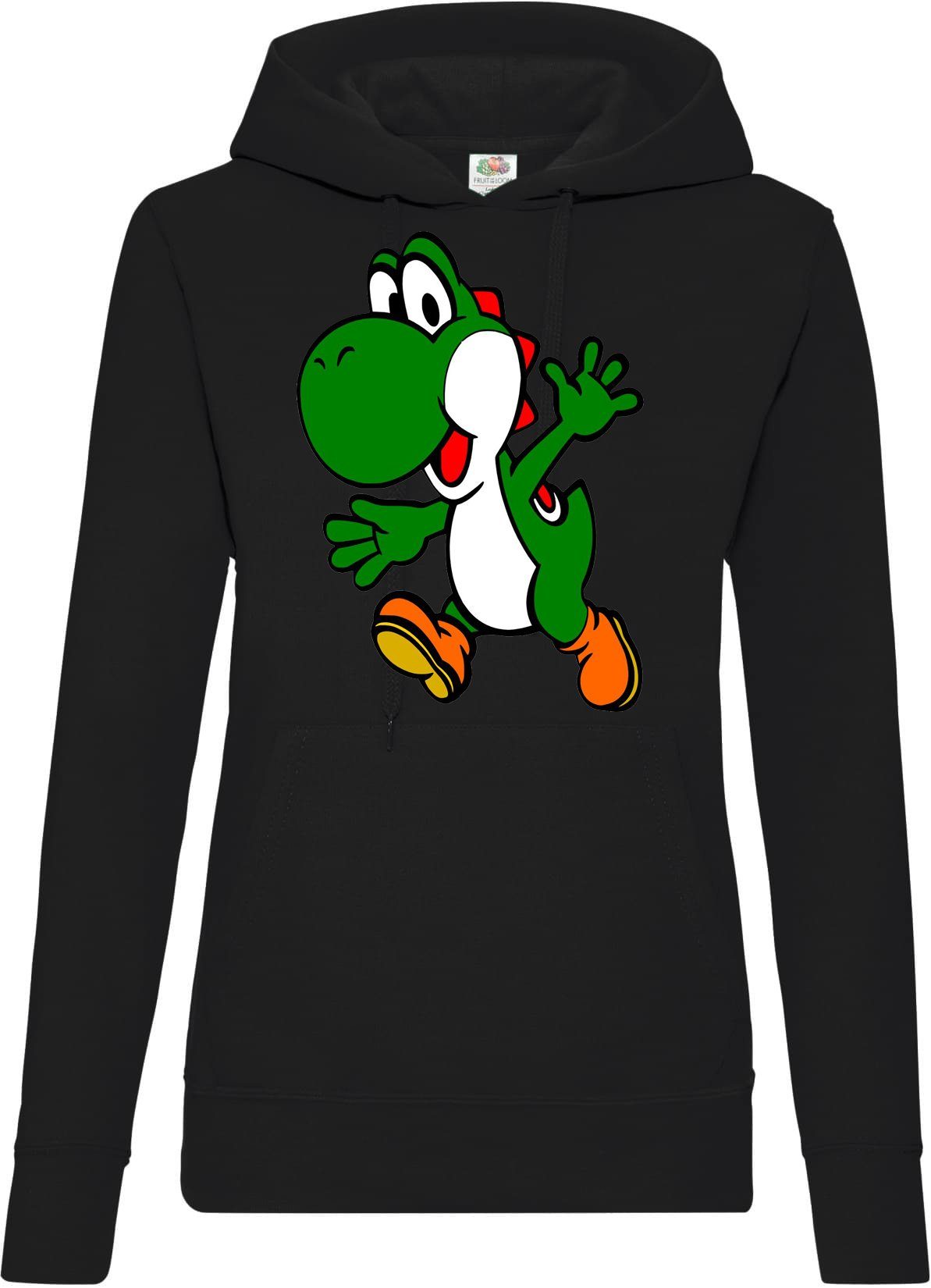 Youth Designz Kapuzenpullover Yoshi Damen Hoodie Pullover mit modischem Logo Aufdruck