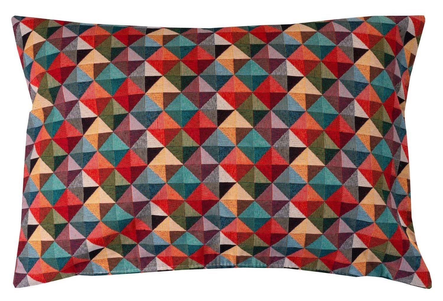 Kissenhülle TALOS, B 60 cm x L 40 cm, Mehrfarbig, mit Dreiecksmuster