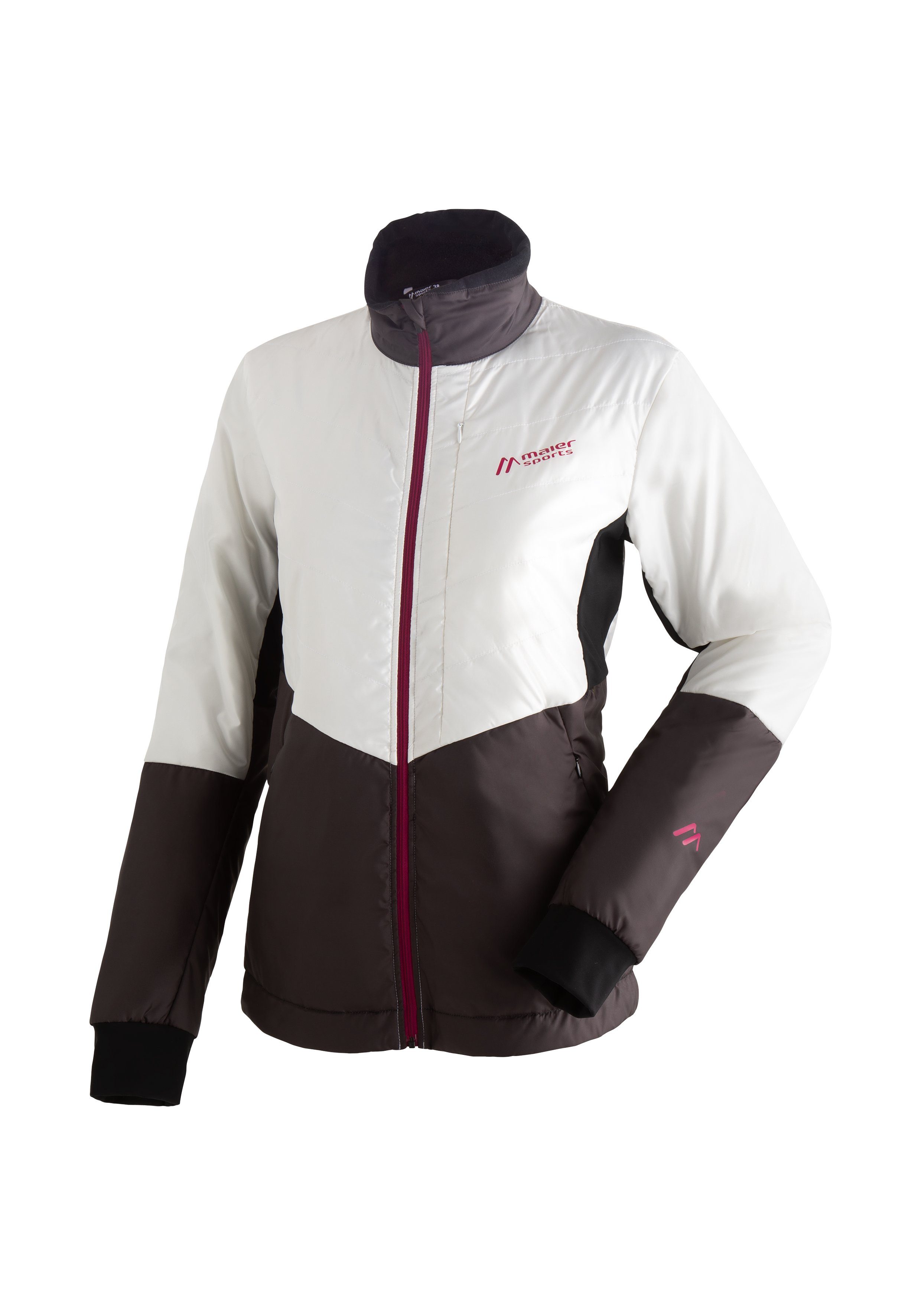Maier Sports Skijacke Skjoma Wool W Damen Langlaufjacke, wattierte Outdoorjacke mit 3 geräumige Taschen weiß