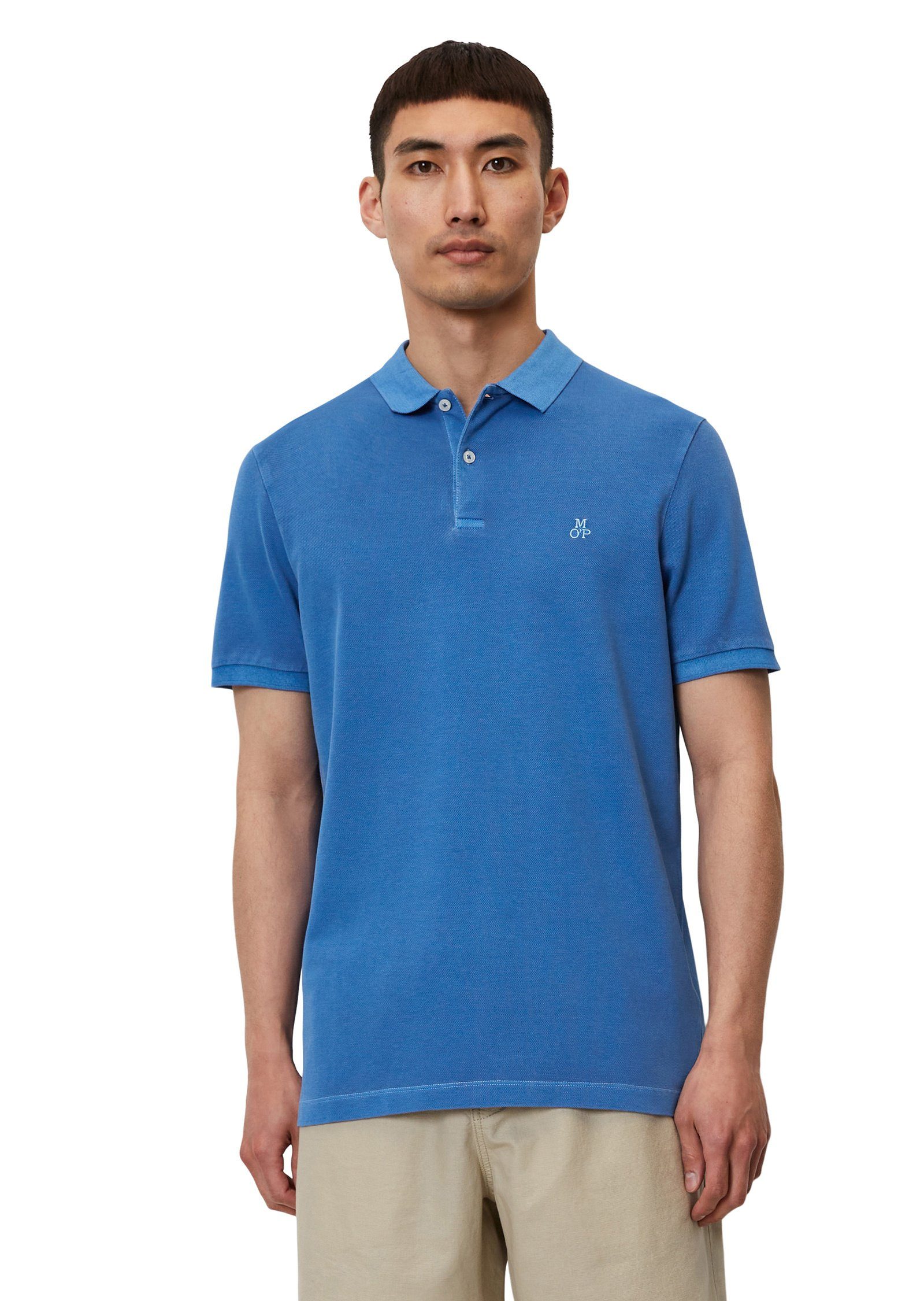 Marc O'Polo Poloshirt aus Organic Cotton-Stretch dunkelblau