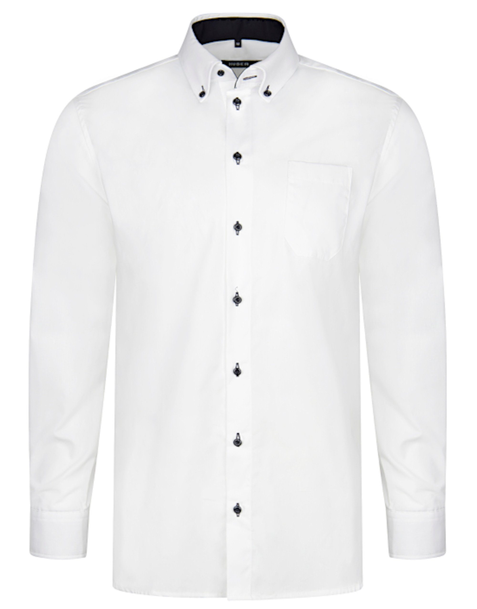 Huber Hemden Langarmhemd HU-0098 Button-Down Kragen, Regular Fit - gerader günstig online kaufen