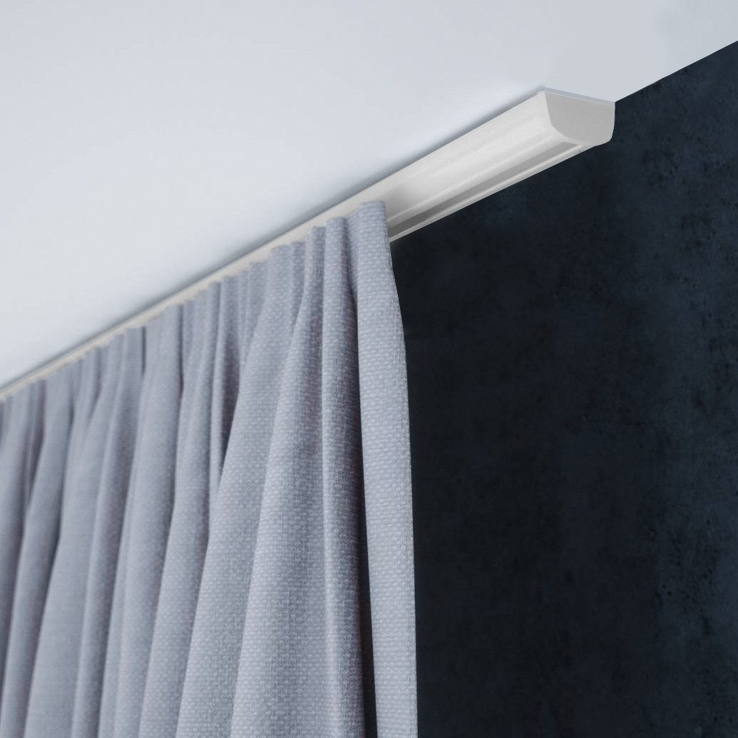 SN DECO GROUP Gardinenschiene Objektschiene SC, 1-läufig, Fixmaß, mit Bohren, verschraubt, Aluminium, erhältlich in versch. Längen und Farben, Innenlauf, Vorlangschiene