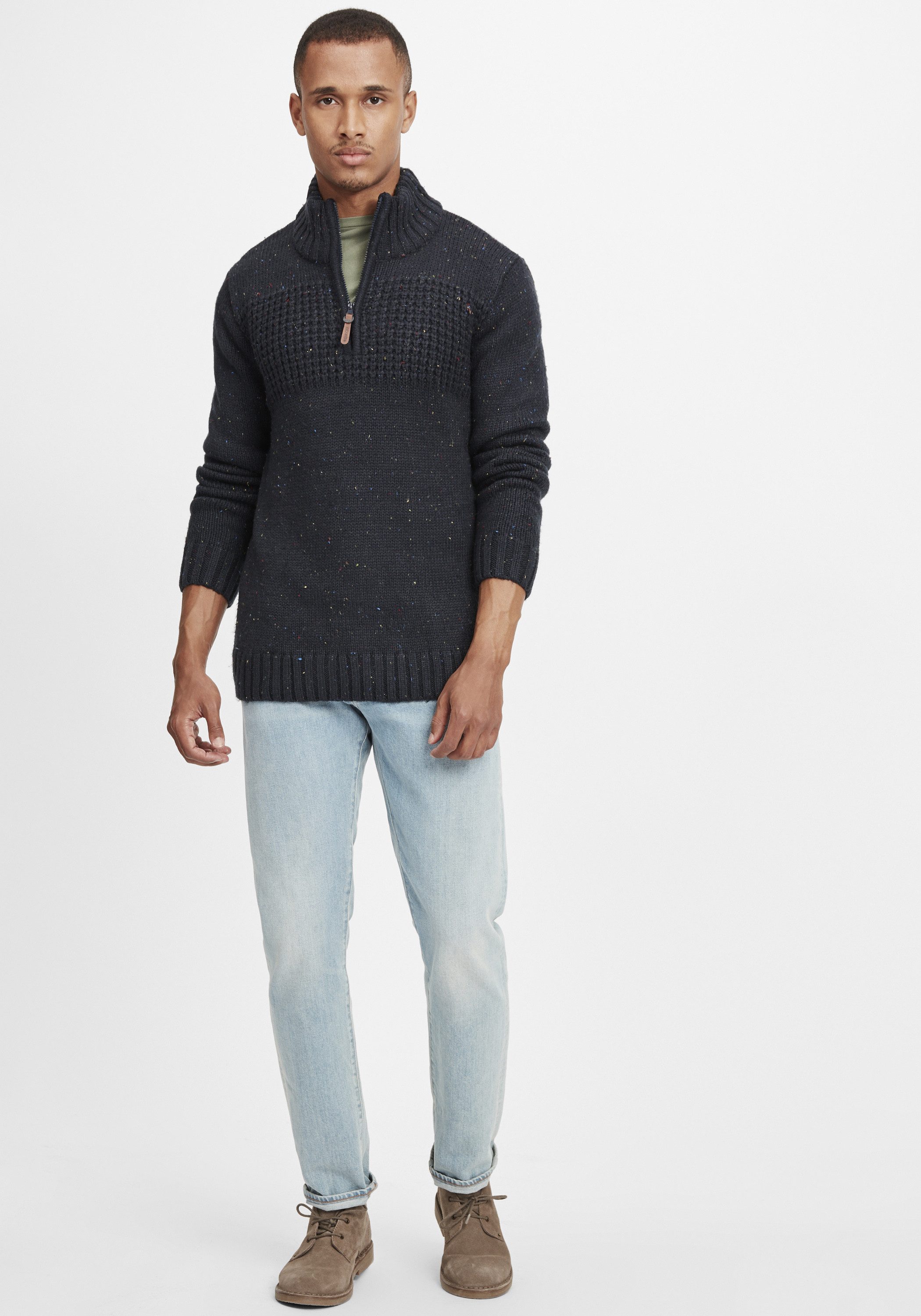 Indicode Troyer IDOslo Strickpulli mit Stehkragen