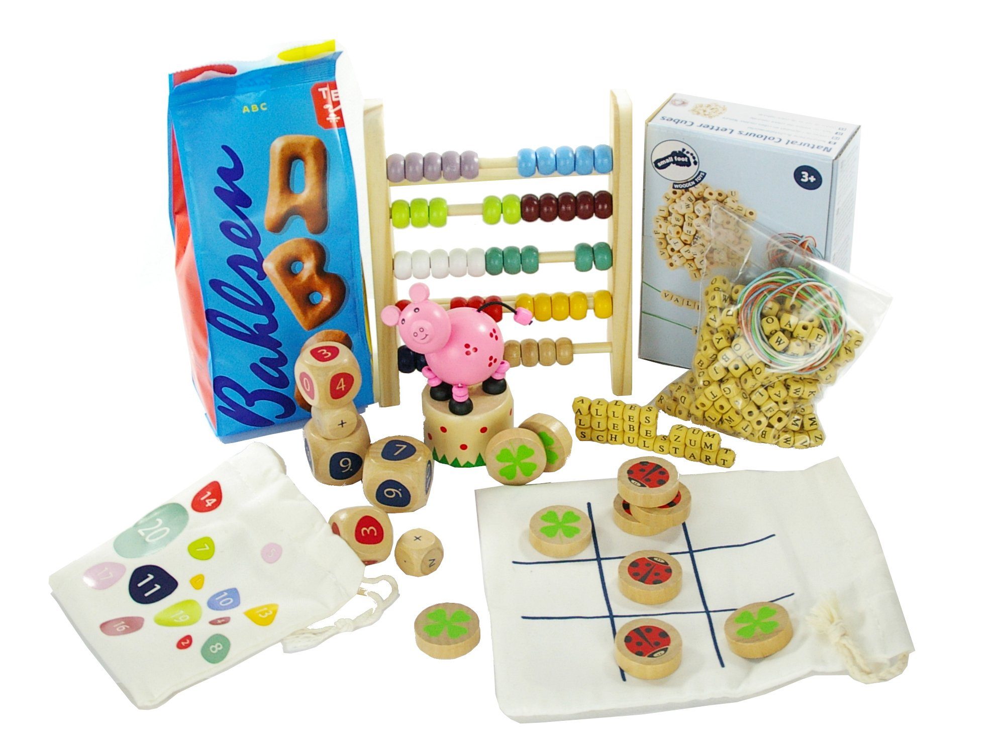 dubistda-WINDELTORTEN- Geschenkbox Schulstart (Umfangreiches Set zur Einschulung, 7-tlg)