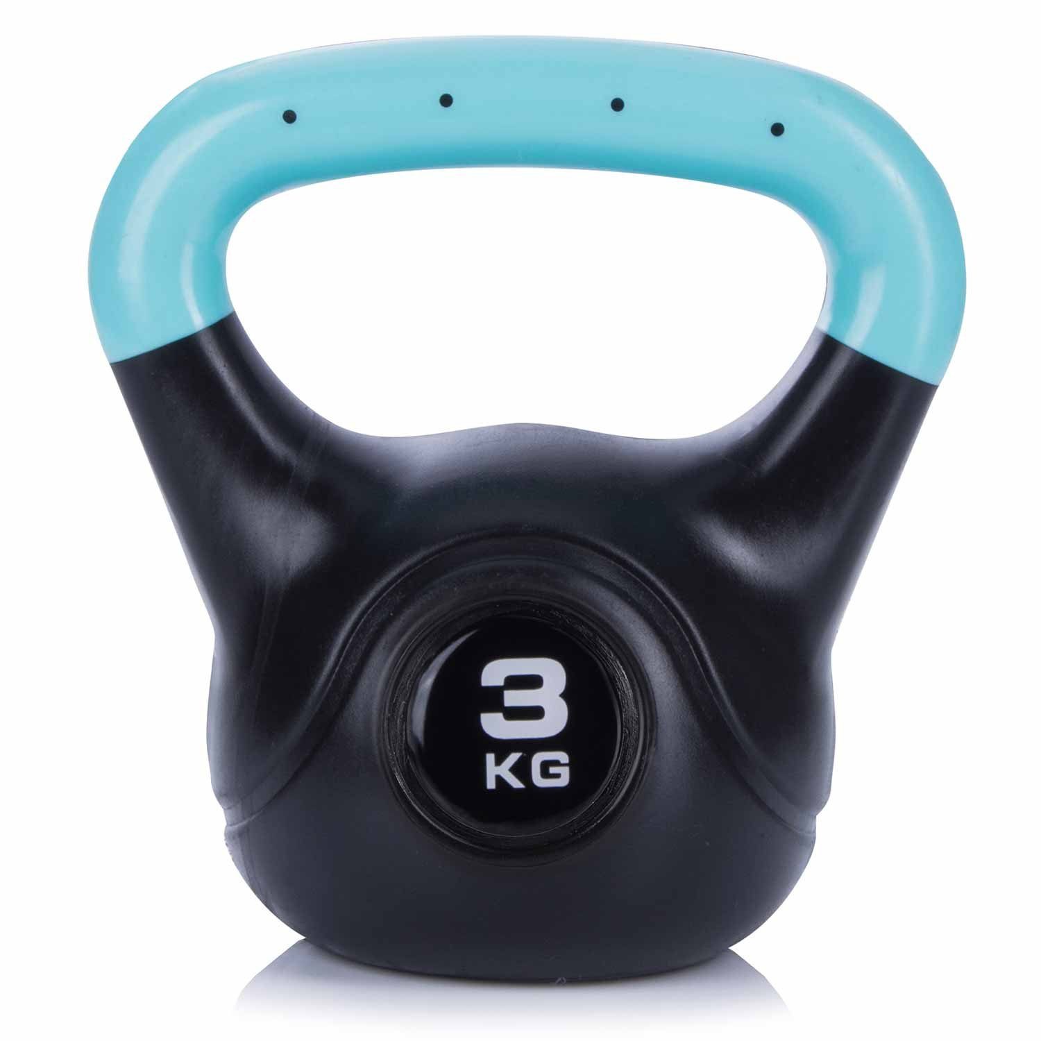 Body & Mind Kettlebell Body & Mind Kettlebell 2–20 kg – Profi Kettlebell mit Kunststoffmantel, (Profi Schwunghantel), Kraftraining Workout Gewicht (3 kg)