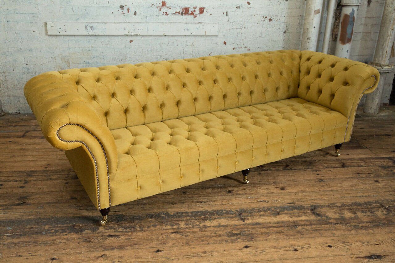 Sofa cm 265 Couch Chesterfield 4 Chesterfield-Sofa, Sofa JVmoebel Sitzer Design