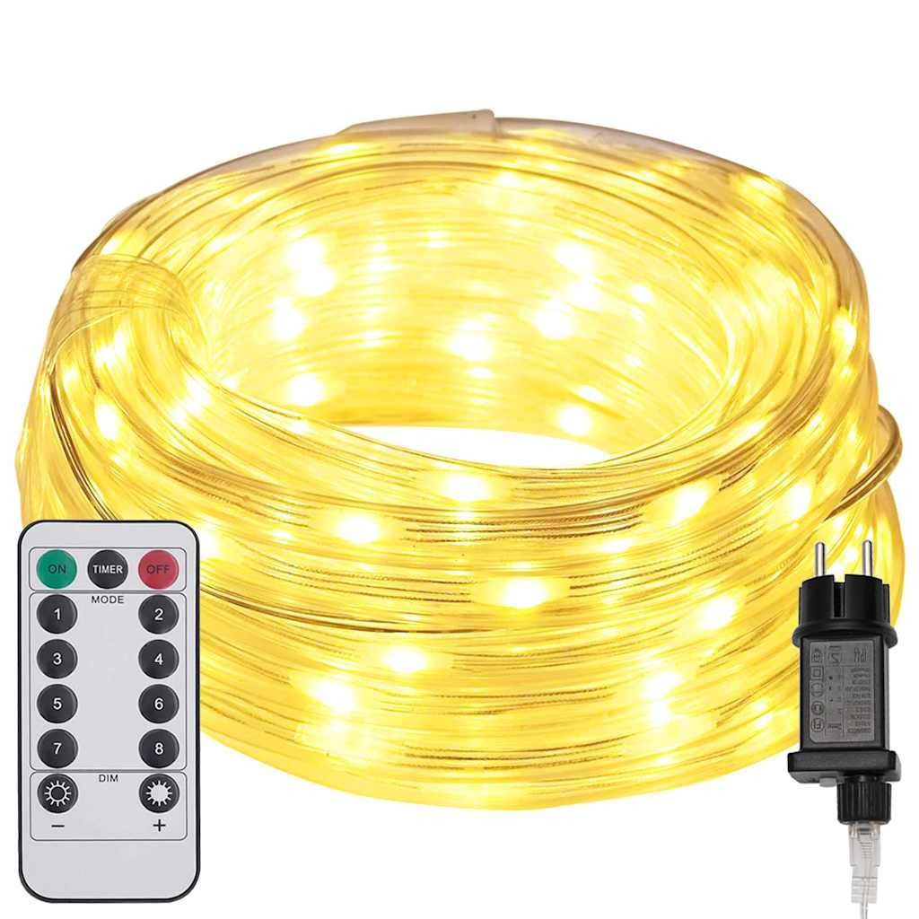 vidaXL LED-Lichterschlauch Lichtseil mit 480 LEDs Warmes Weiß 20 m PVC