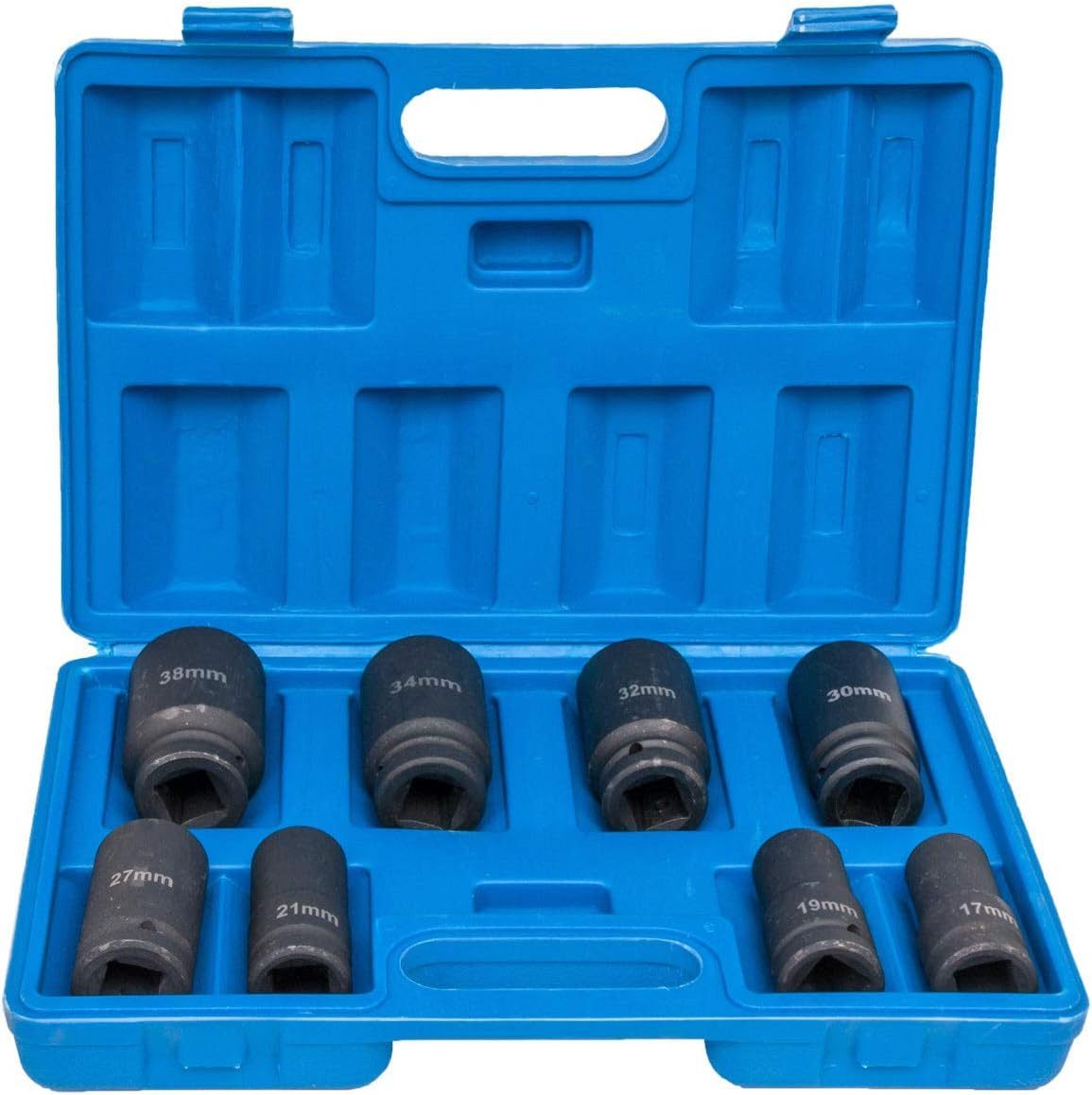 Mar-Pol Steckschlüssel Schlagschrauber Steckschlüssel Stecknüsse Radmuttern 17-38mm 1" 8 tlg (8 St)