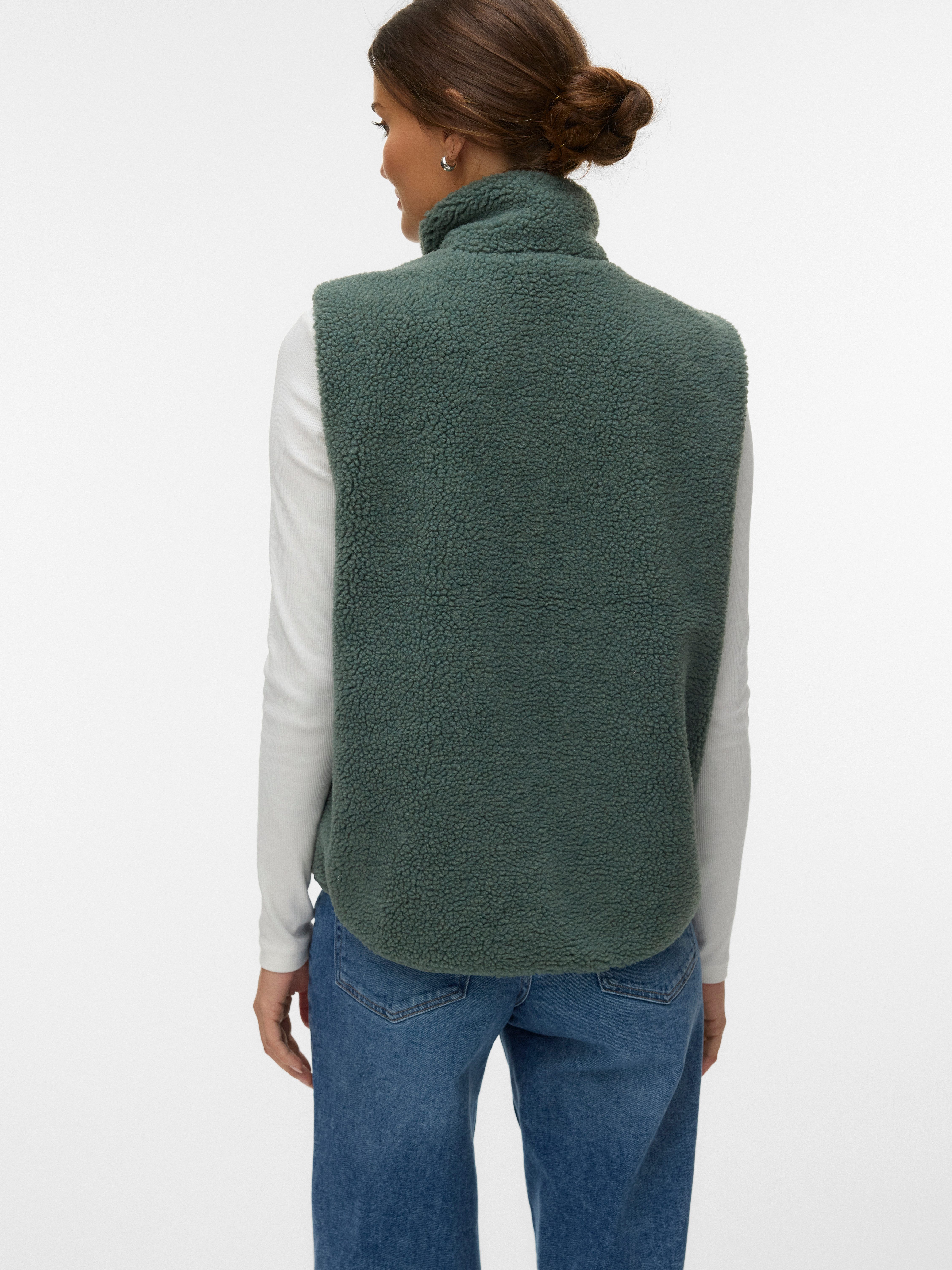 Vero Moda Plüschweste VMJOSEFINE SL TEDDY ZIP VEST EXP Kunstfaser