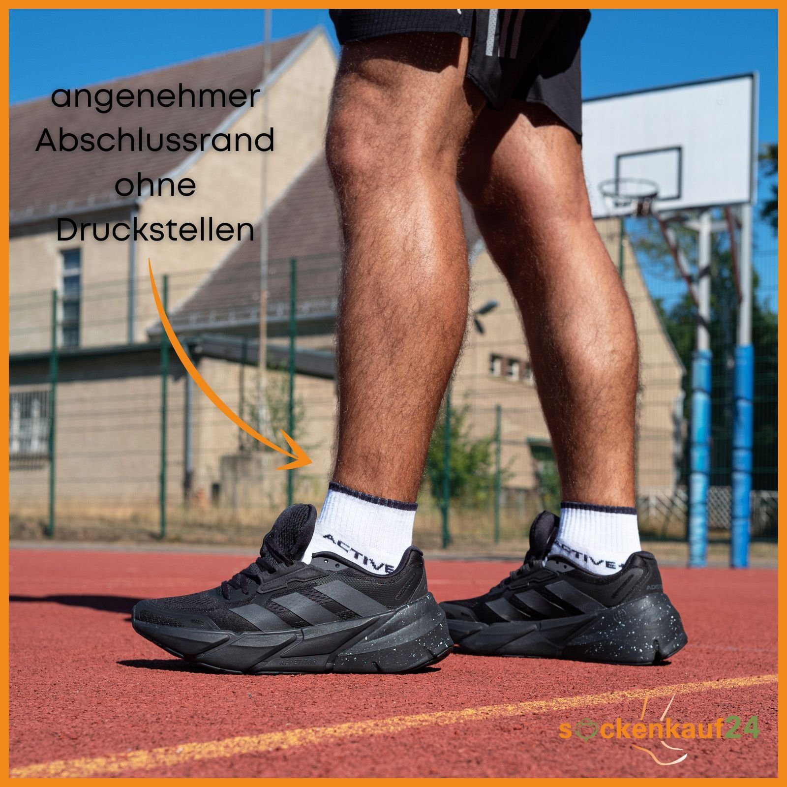 sockenkauf24 Sneakersocken 6 oder 12 Paar SPORT Socken Damen & Herren Sportsocken (6-Paar, 43-46) mit Frotteesohle Baumwolle - 16210 WP – Bild 5 von 5