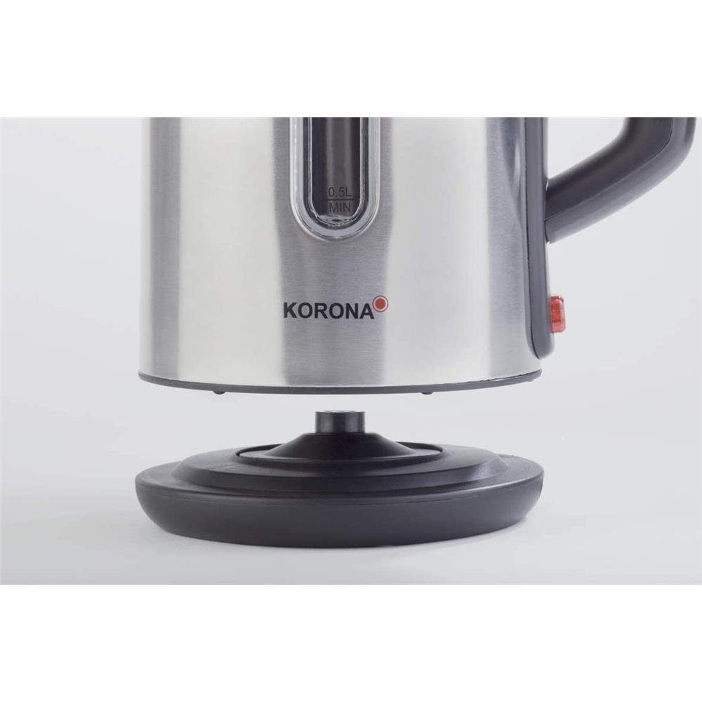 KORONA Wasserkocher Edelstahl-Wasslerkocher 20350, 1,7 l, 2200 W, Edelstahl, 2200 W, 360 Grad drehbar, 1,7 Liter, Überhitzungsschutz
