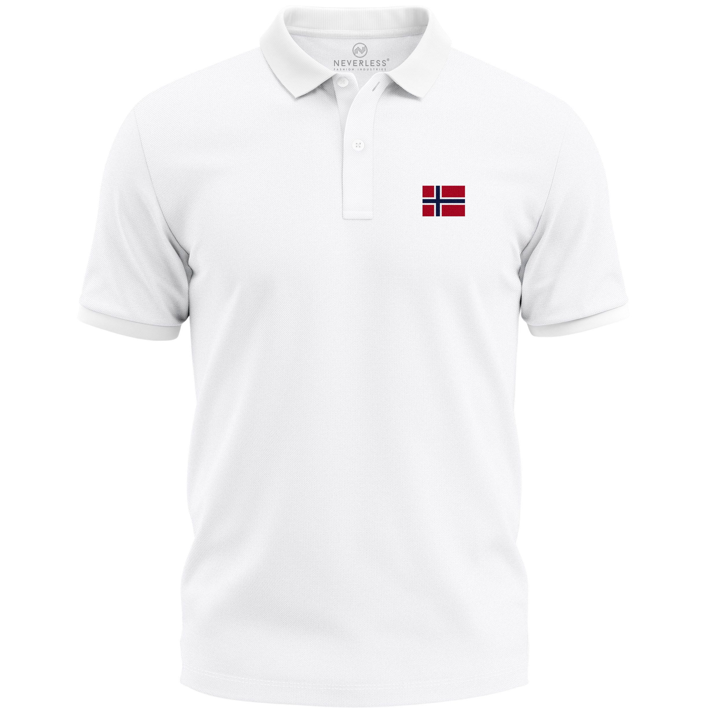 Neverless Poloshirt Poloshirt Herren mit Aufdruck– günstig online kaufen