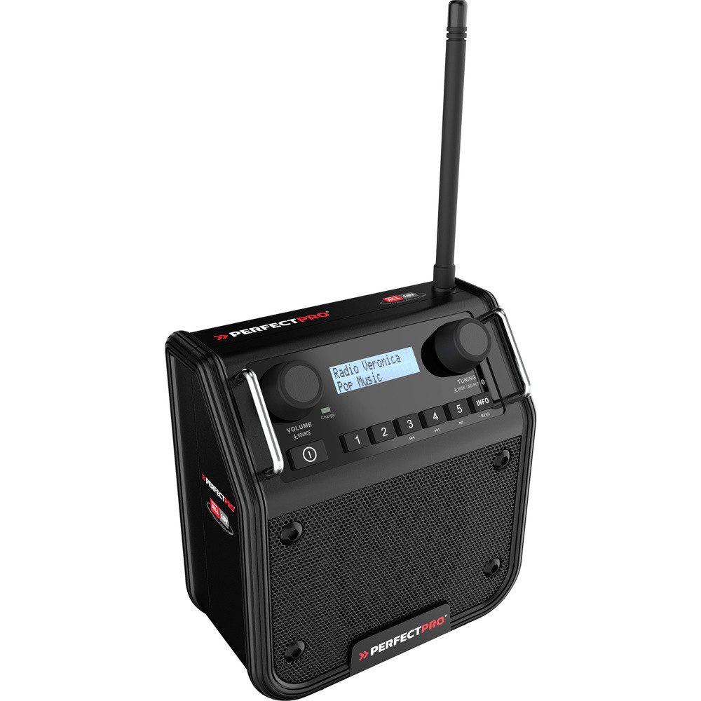 PerfectPro PerfectPro DPR2-18V Baustellenradio DAB+, UKW AUX, Bluetooth®, DAB+, U Radio