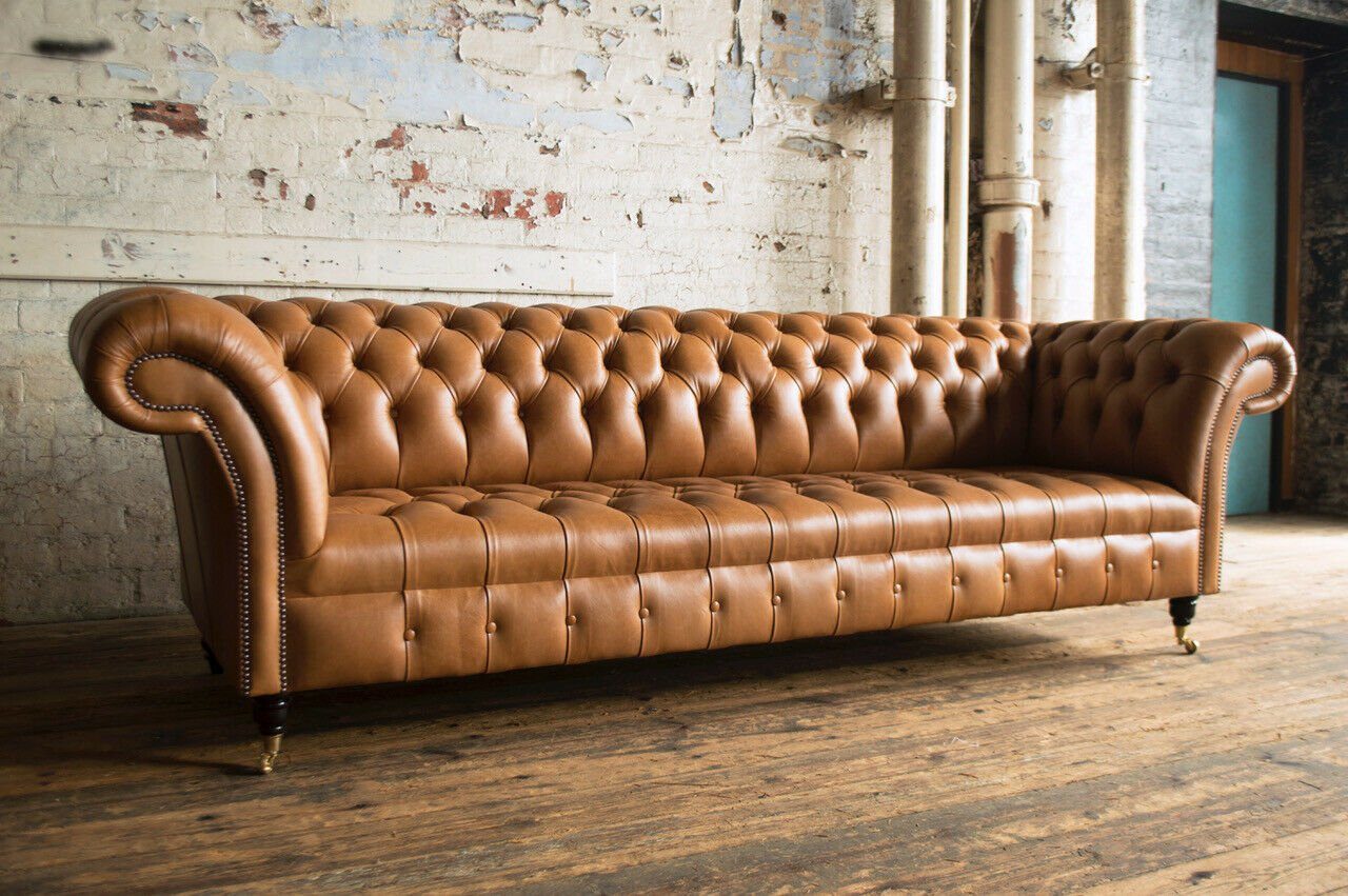 4 Design Chesterfield-Sofa, 265 Sofa Couch Sofa Chesterfield JVmoebel cm Sitzer