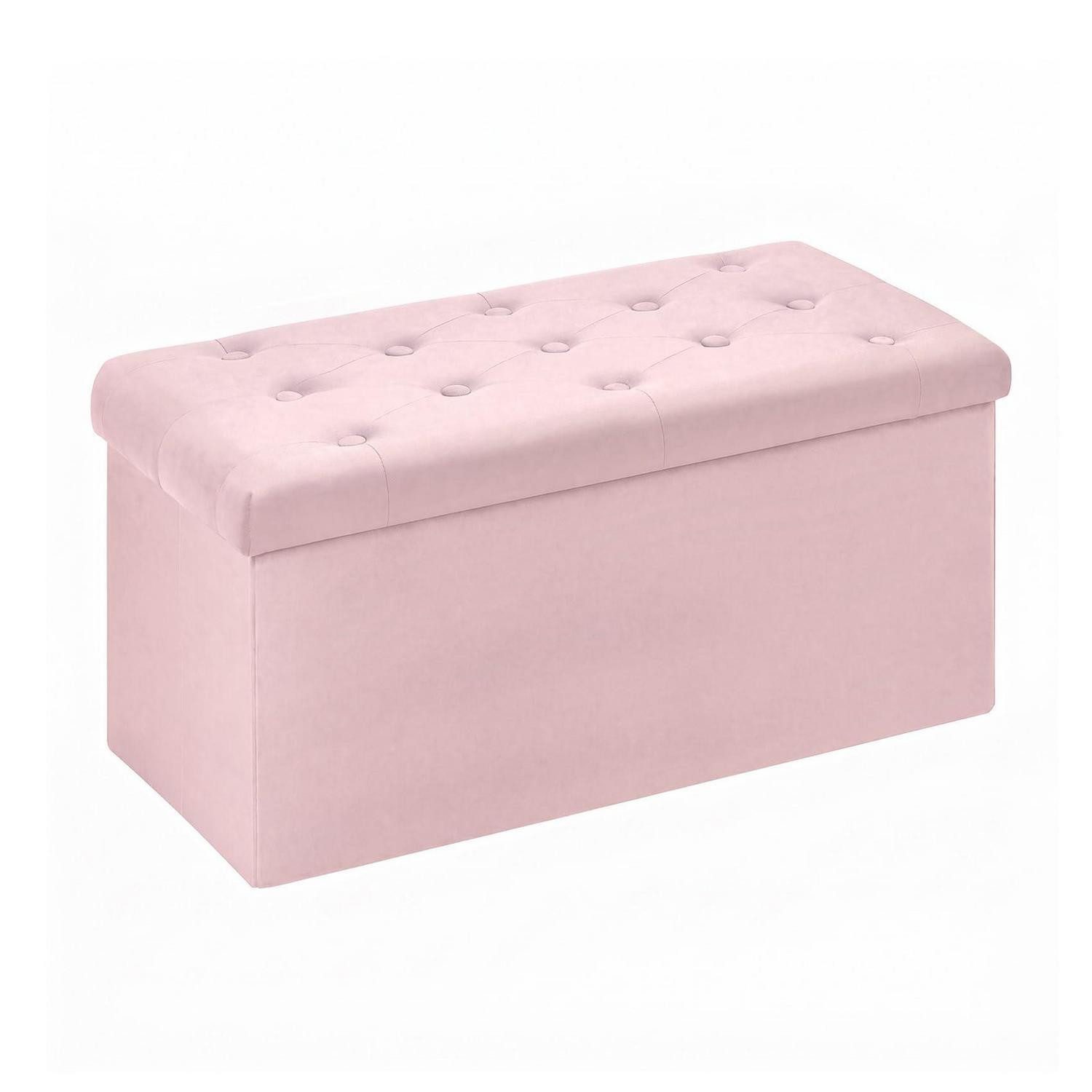 LuxusKollektion Sitztruhe Sitzbank mit Stauraum 80cm Rosa