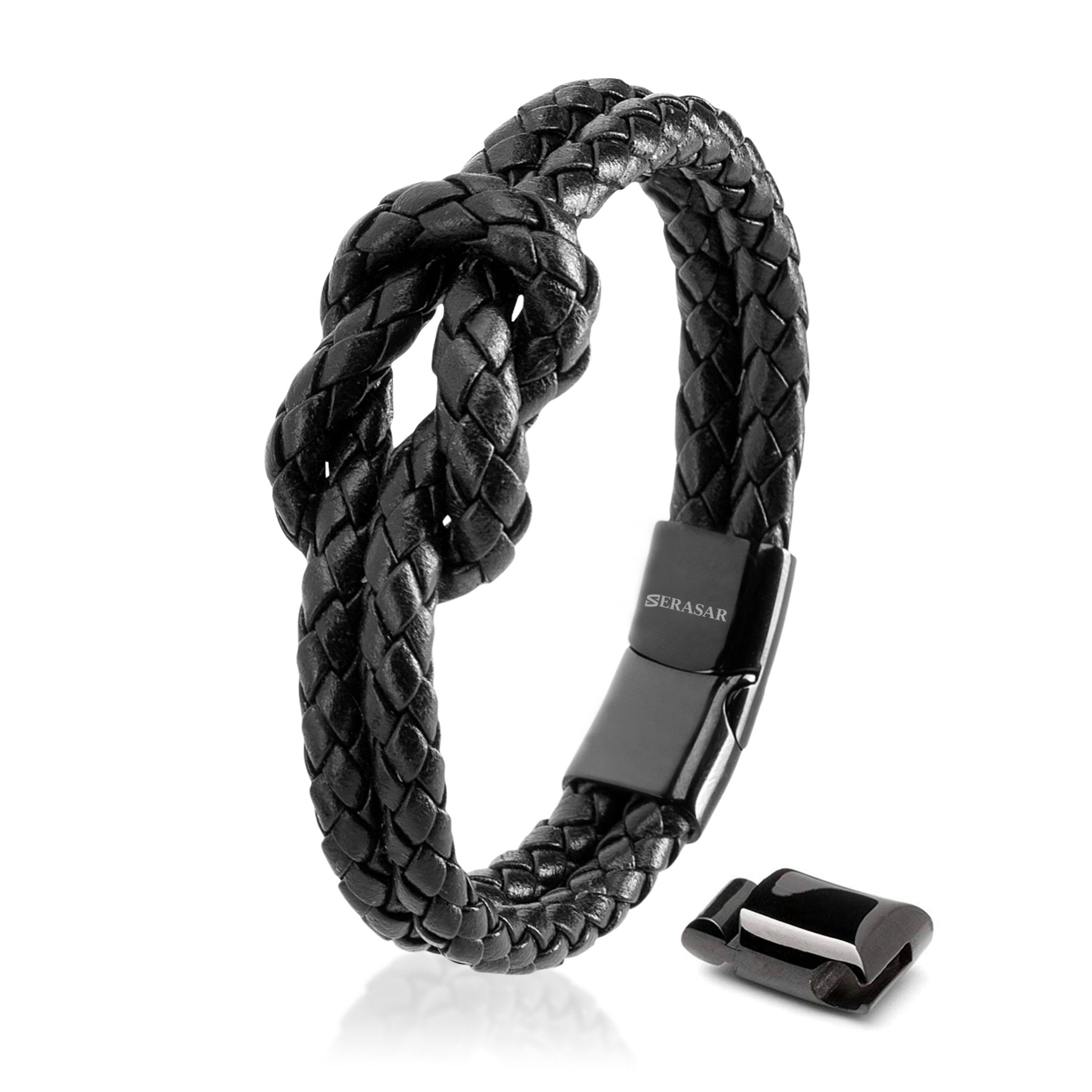 SERASAR Lederarmband Leder Damenarmband "Knot" (Klassisch, günstig online kaufen