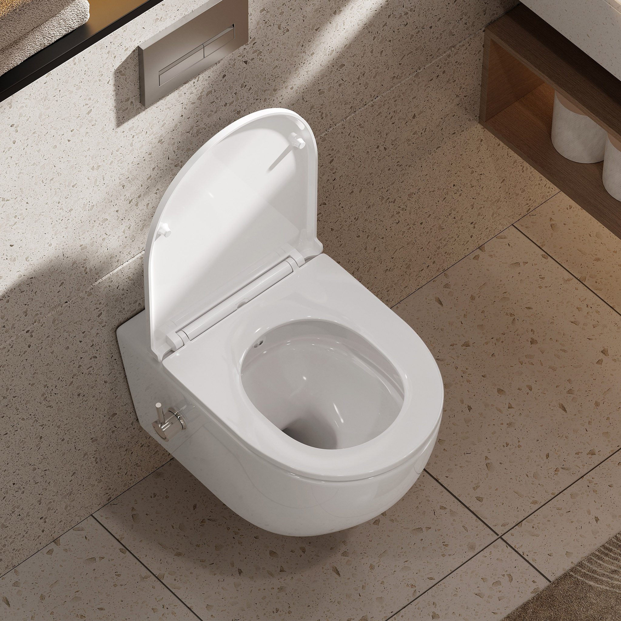 HOROW Dusch-WC Taharet WC - Spülrandloses WC mit Bidet Funktion und Einhebe günstig online kaufen