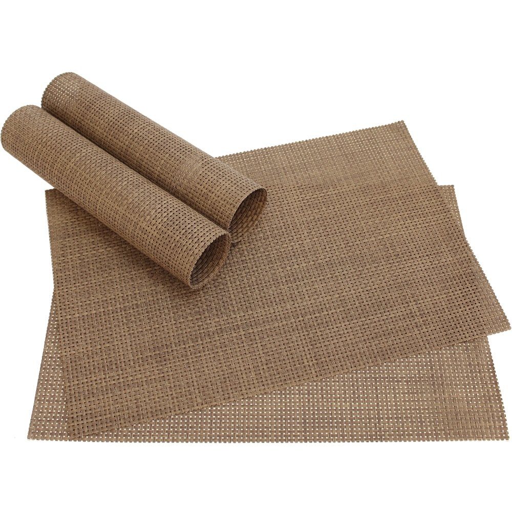 matches21 HOME & HOBBY Platzset Tischset ELEGANCE braun 4er Tischunterlage günstig online kaufen