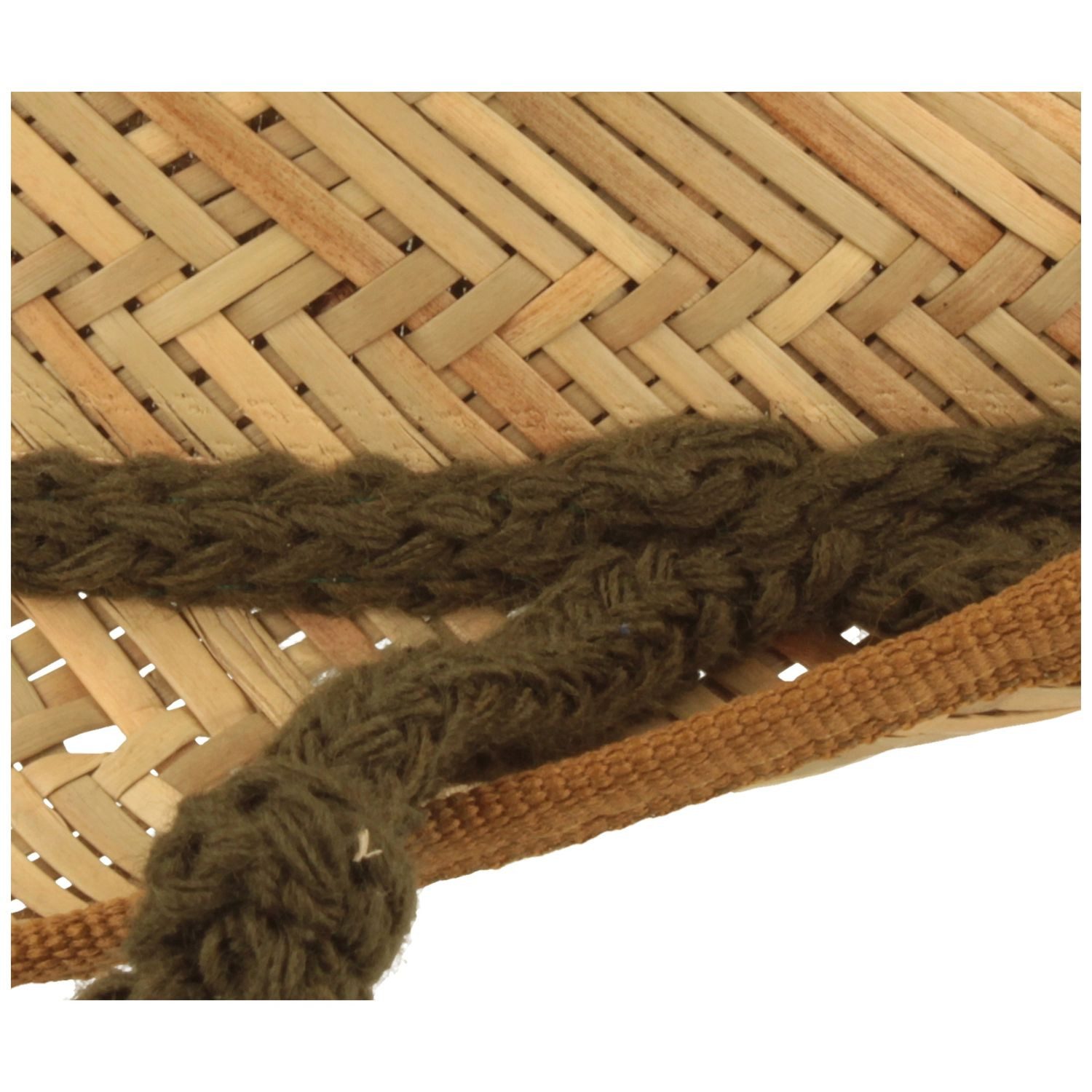 Breiter Strohhut für Kinder mit brauner Kordel