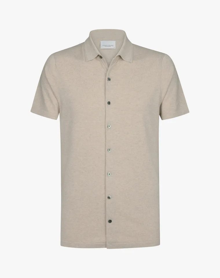 Profuomo Poloshirt POLO BUTTON TH SS SAND