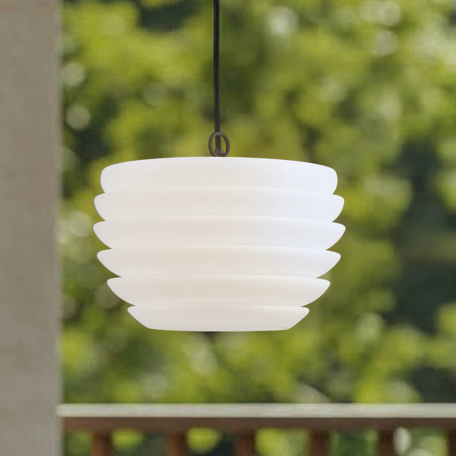 Lindby Hängeleuchten Arona, Kunststoff Weiß IP65, 1 x 15 W LED