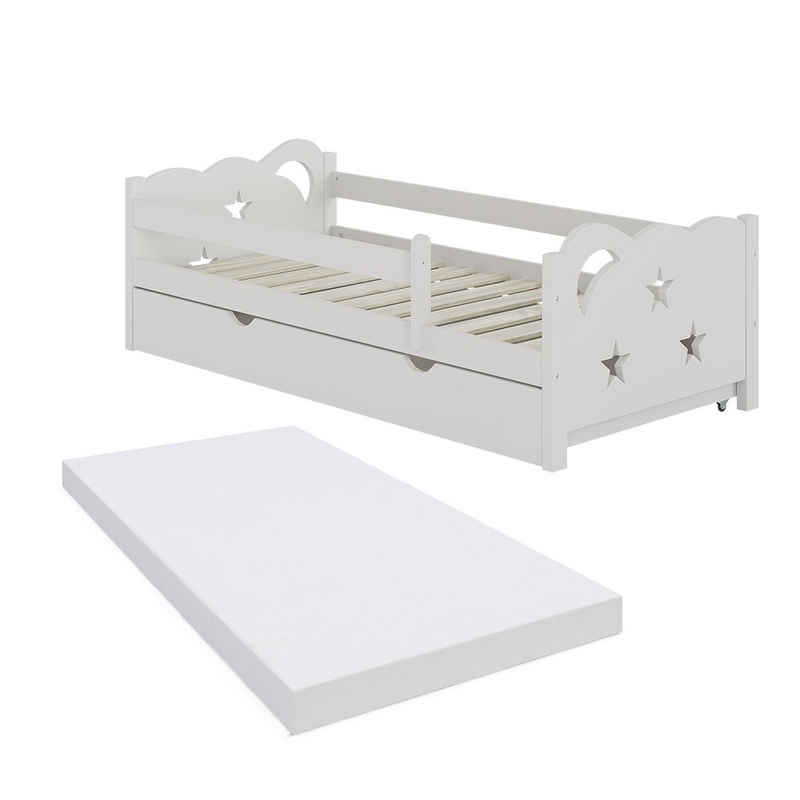 Livinity® Kinderbett Kinderbett Jessica 160cm Weiß inkl. Matratze