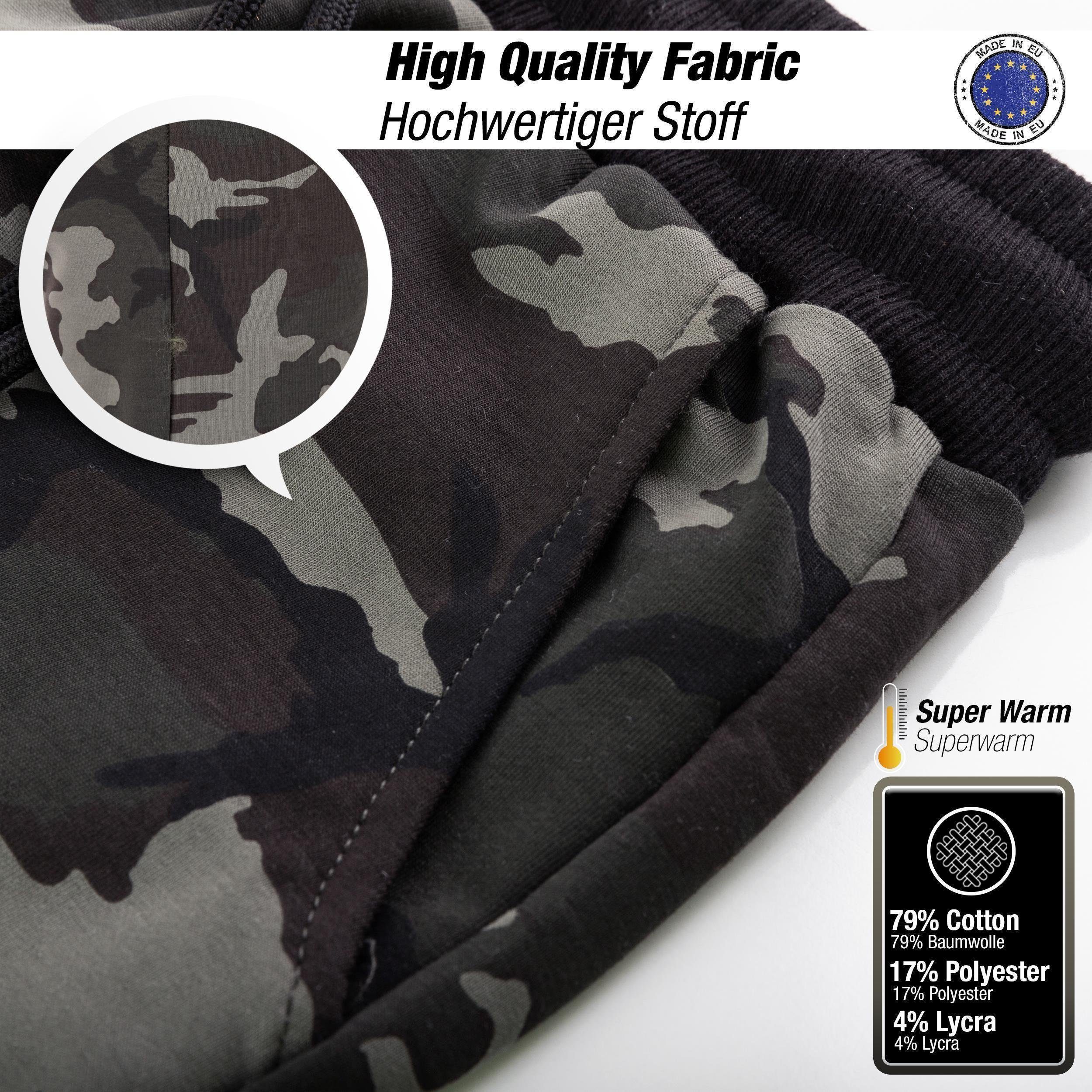 Jogginghose Jungen & Mädchen Freizeithose Trainingshose Sporthose - Camouflage -