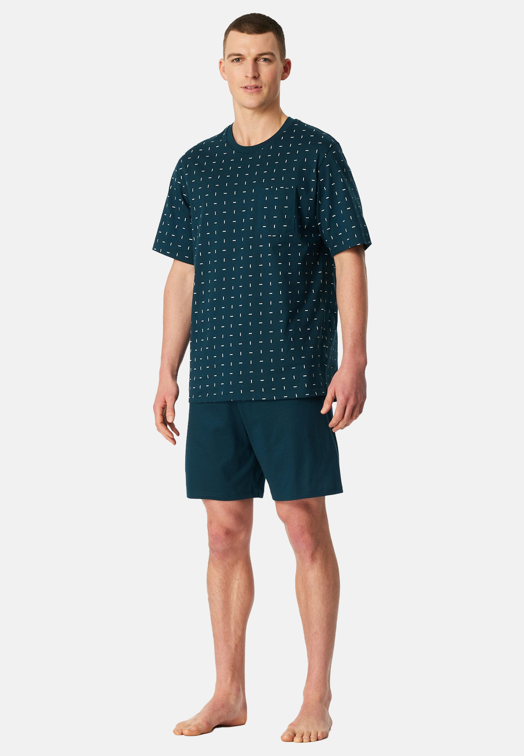 Schiesser Pyjama Comfort Essentials (Set, 2 tlg) Schlafanzug - Baumwolle - Atmungsaktiv