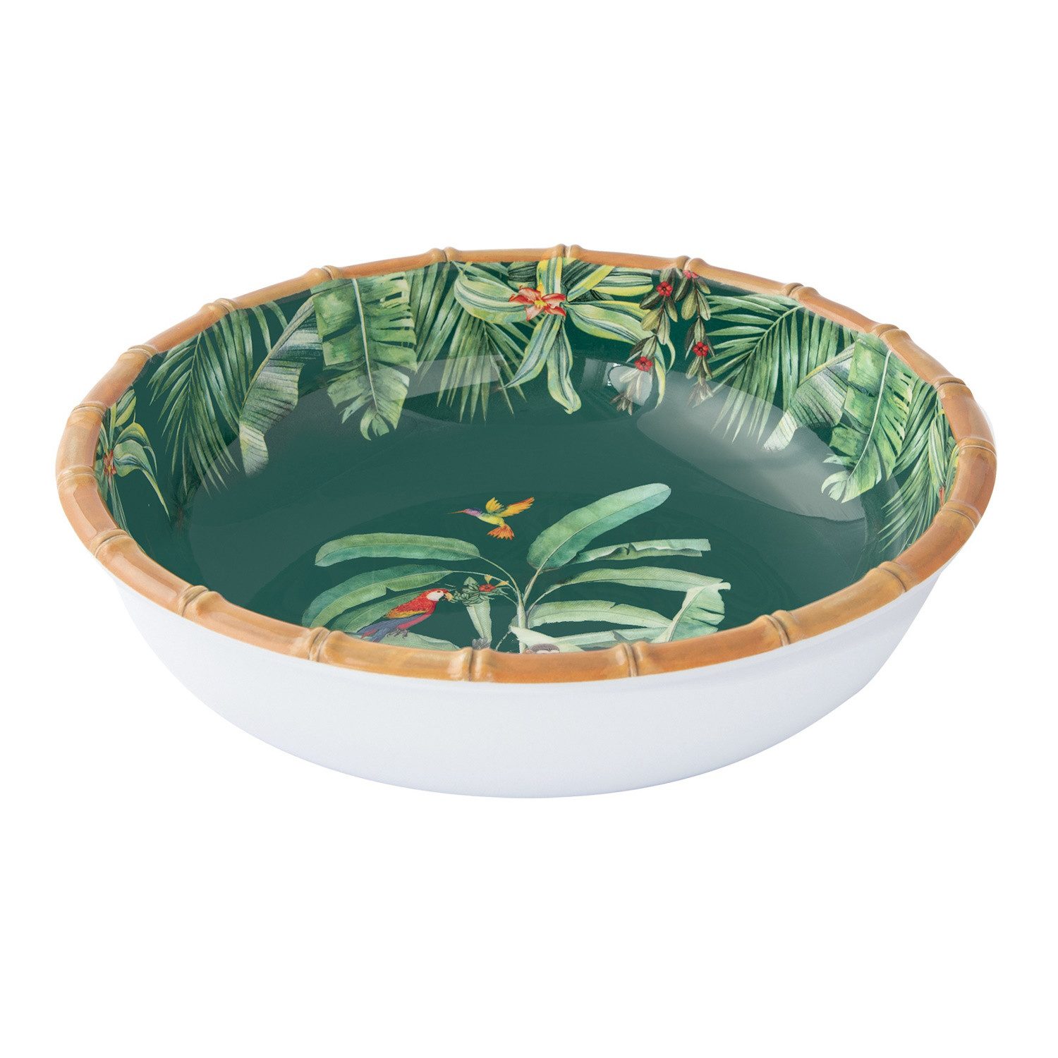 EasyLife Suppenteller Zanzibar, Spülmaschinengeeignet, Mehrfarbig, Motiv: Dschungel