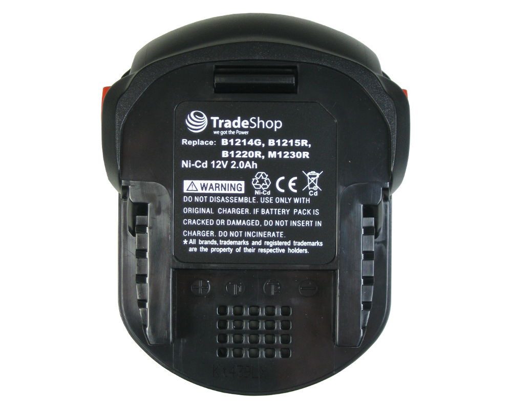 Trade-Shop 2x Akku passen für AEG BSS12RW GBSAA12V M1230R B1214G B1215R B1220R Akku Ni-MH 2000 mAh (12 V)