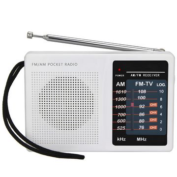 Retoo Tragbares Radio FM AM Mini Taschenradio Kopfhöreranschluss 3,5mm Radio (AM, FM, Widerstandsfähigkeit, Mobilität, Dualband-Unterstützung, Universeller)