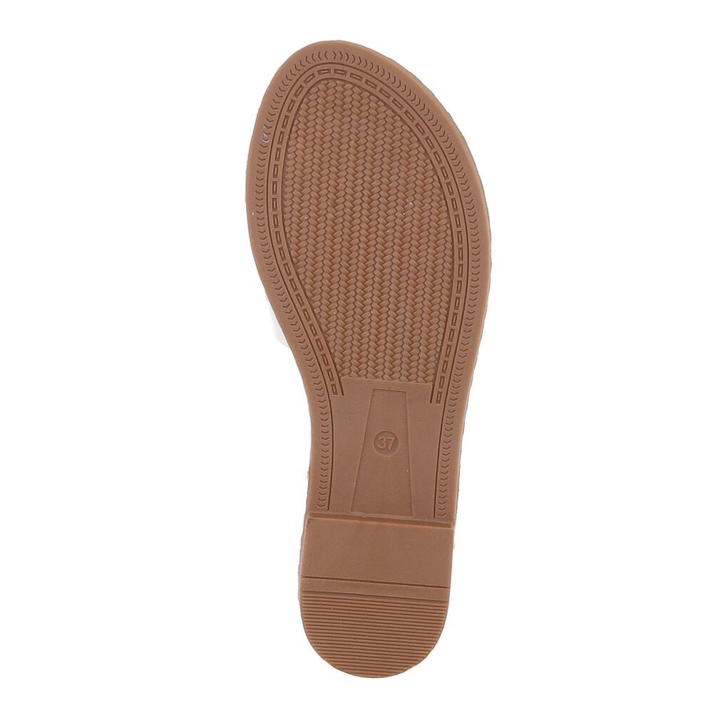 Ital-Design Damen Freizeit Riemchensandalette (86706513) Blockabsatz Riemchensandalen in Beige