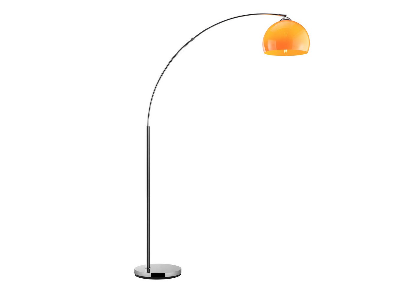 Brilliant Bogenlampe Vessa - Bogenstehleuchte, ohne Leuchtmittel, Stehlampe Wohnzimmer, H 166 cm, B 122 cm, E27-Fassung, Bogenleuchte