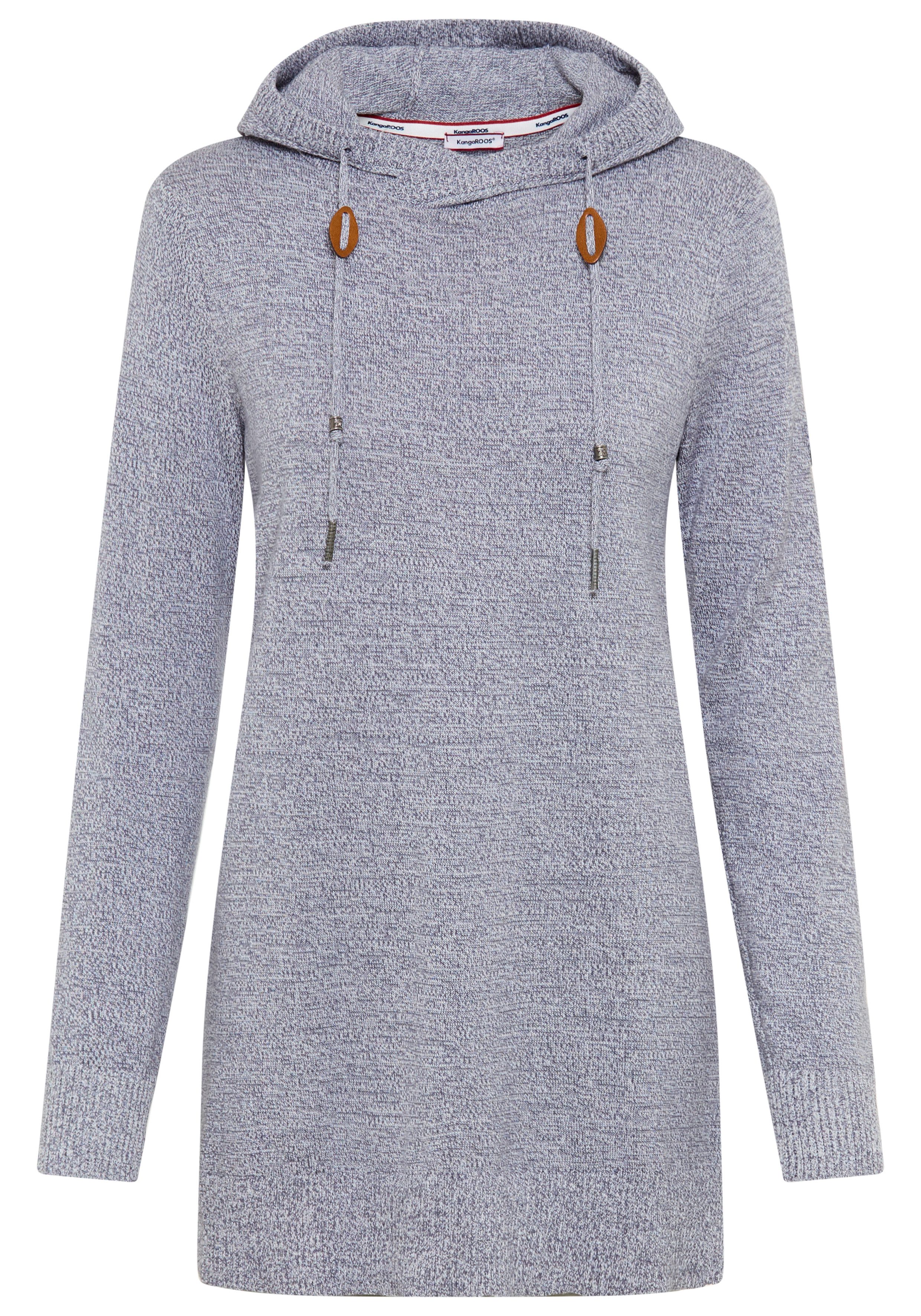 KangaROOS Longpullover mit Kapuze und Schlitzen am Saum