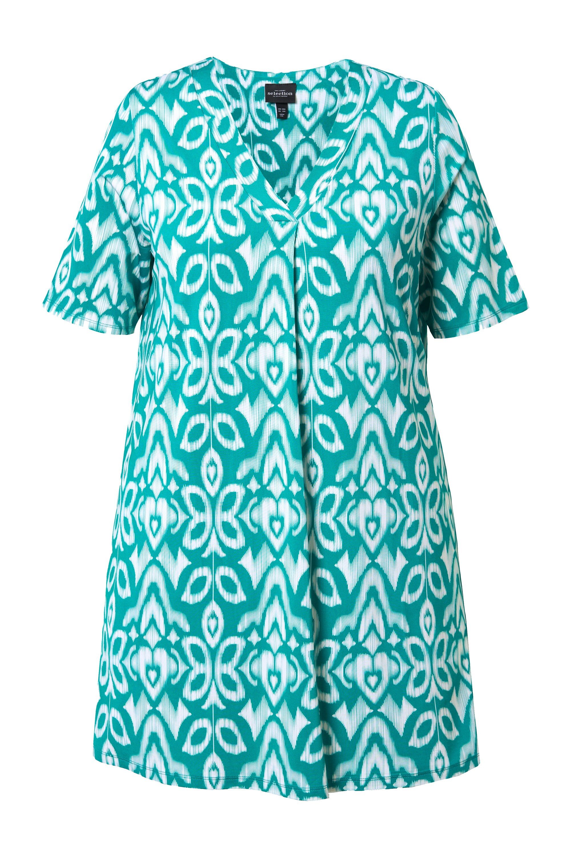 Ulla Popken T-Shirt Slinky-Longshirt florales Design günstig online kaufen