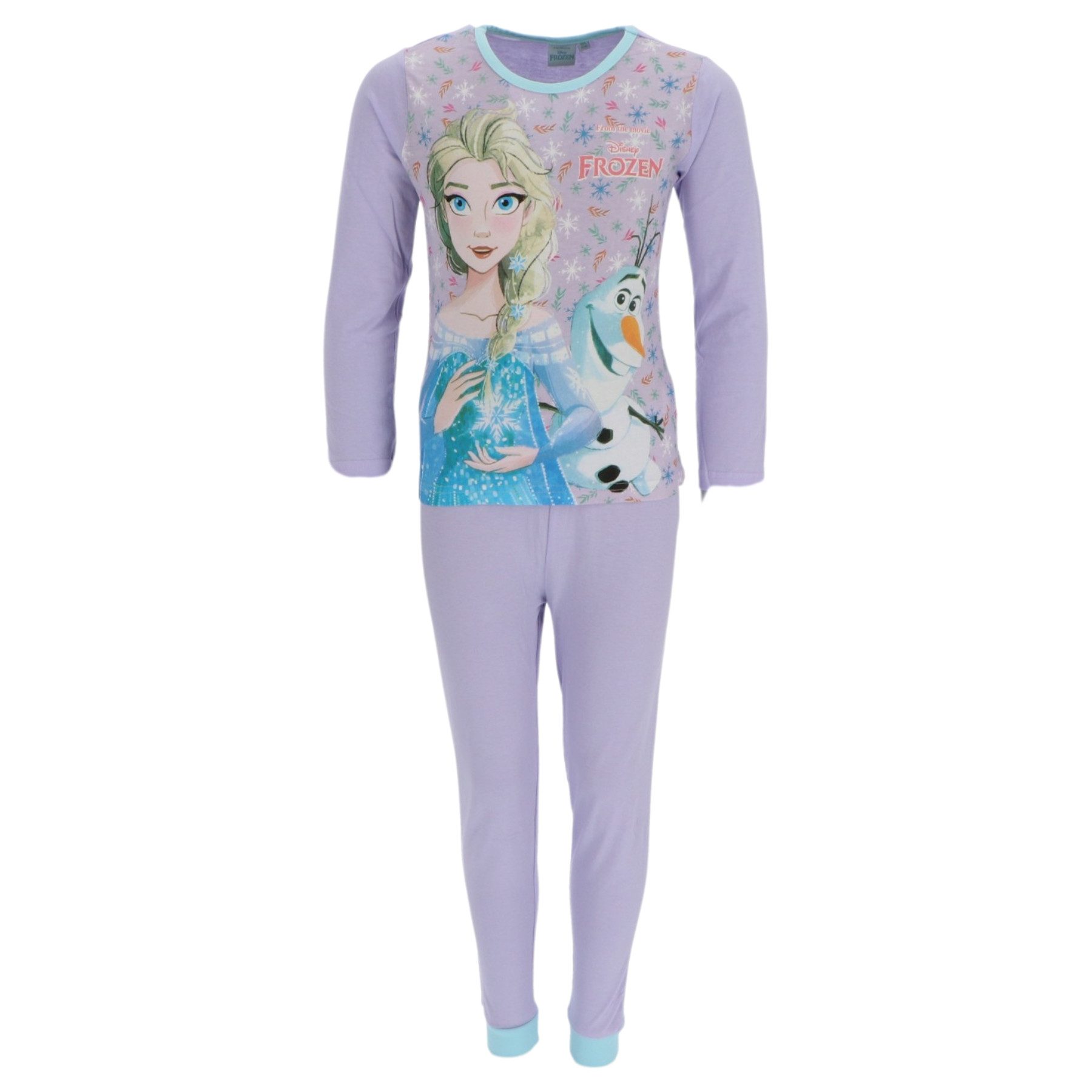 Disney Frozen Pyjama Kinder Schlafanzug Langarm Zweiteiler für Mädchen aus Baumwolle (2 tlg)