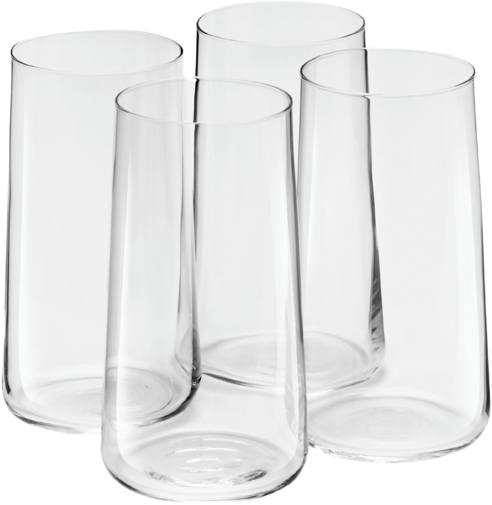 van Well Longdrinkglas Ava, Longdrinkgläser 55,0 cl, 4 Stück, 4-tlg., Kristallglas, Geschenkkarton mit Sichtfenster, spülmaschinengeeignet