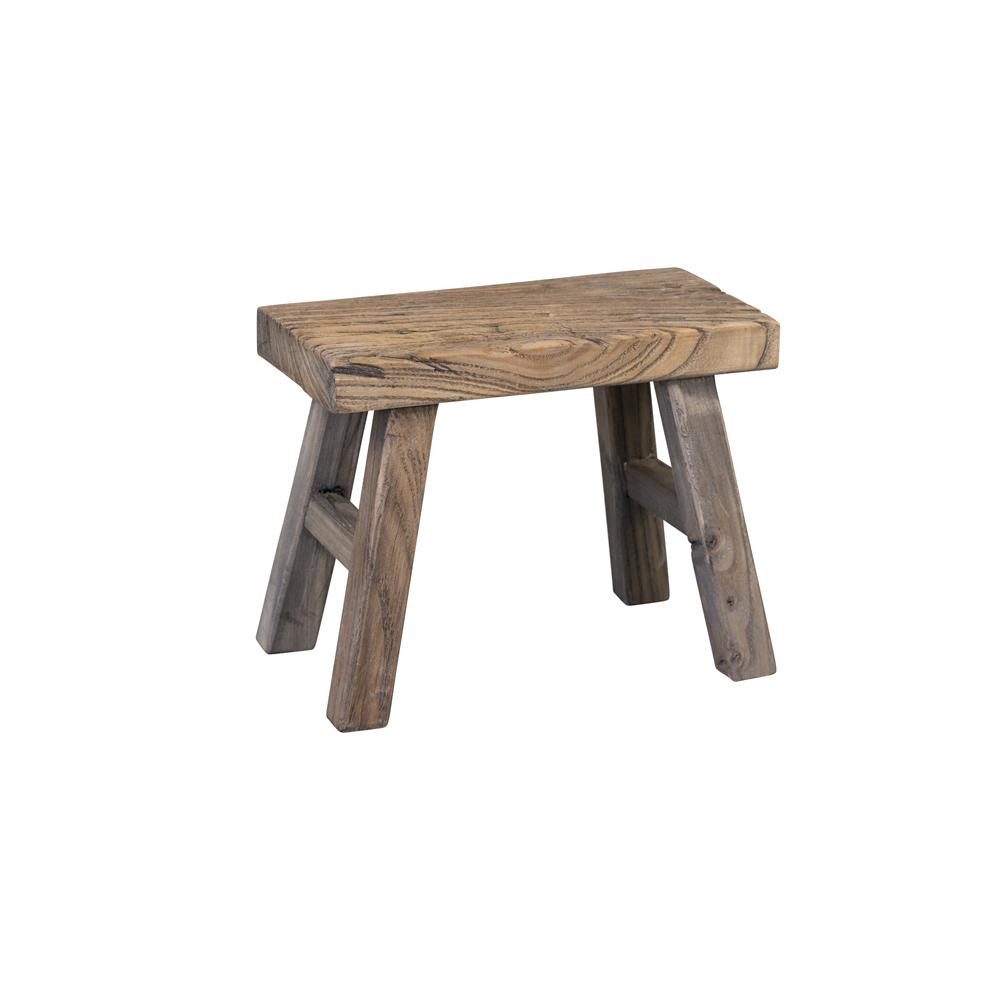 INNA-Glas Sitzhocker Deko Hocker ALVE, braun-grau, 25x12x20cm